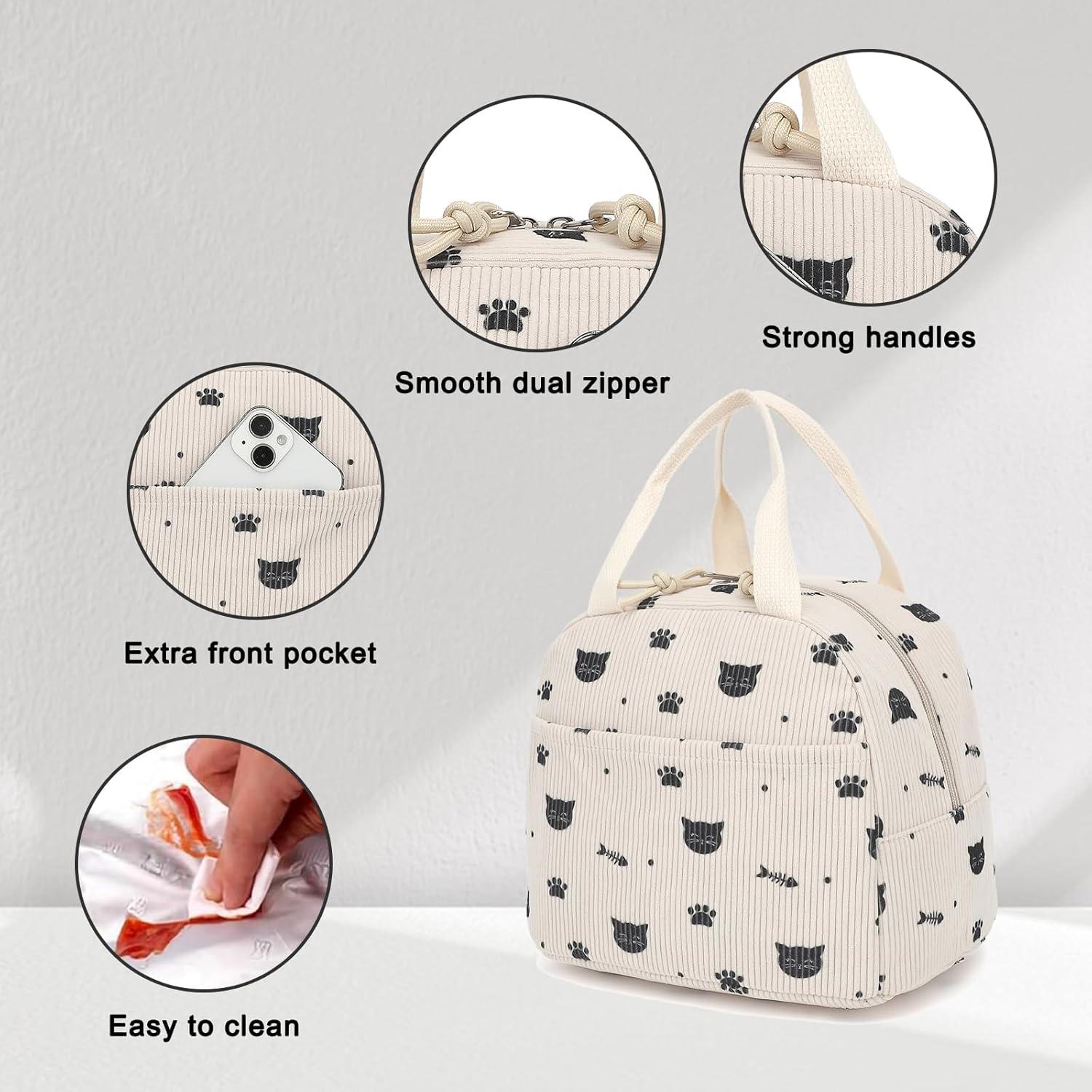 Caja de Almuerzo Aislada Xunteny Corduroy Beige 10L