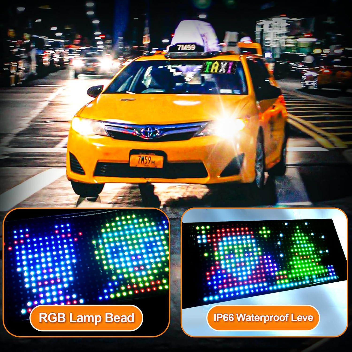 Señal LED Programable para Coche Maschsea 17x7cm Control APP