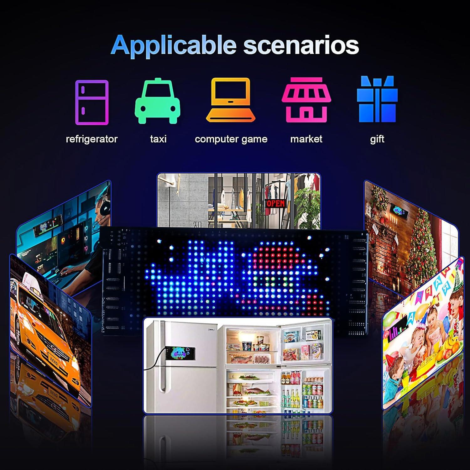 Señal LED Programable para Coche Maschsea 17x7cm Control APP