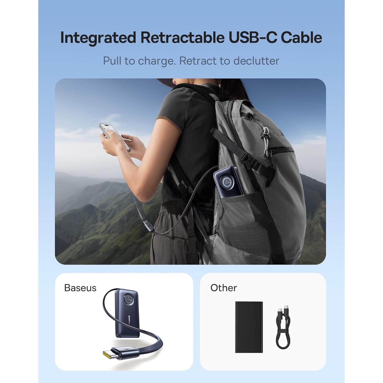 Baseus Enercore Power Bank 10000mAh Carga Rápida 45W USB-C