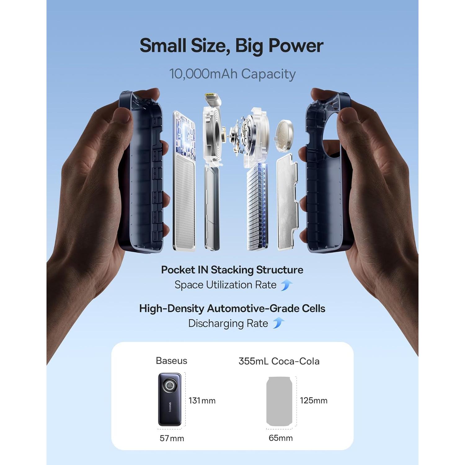 Baseus Enercore Power Bank 10000mAh Carga Rápida 45W USB-C