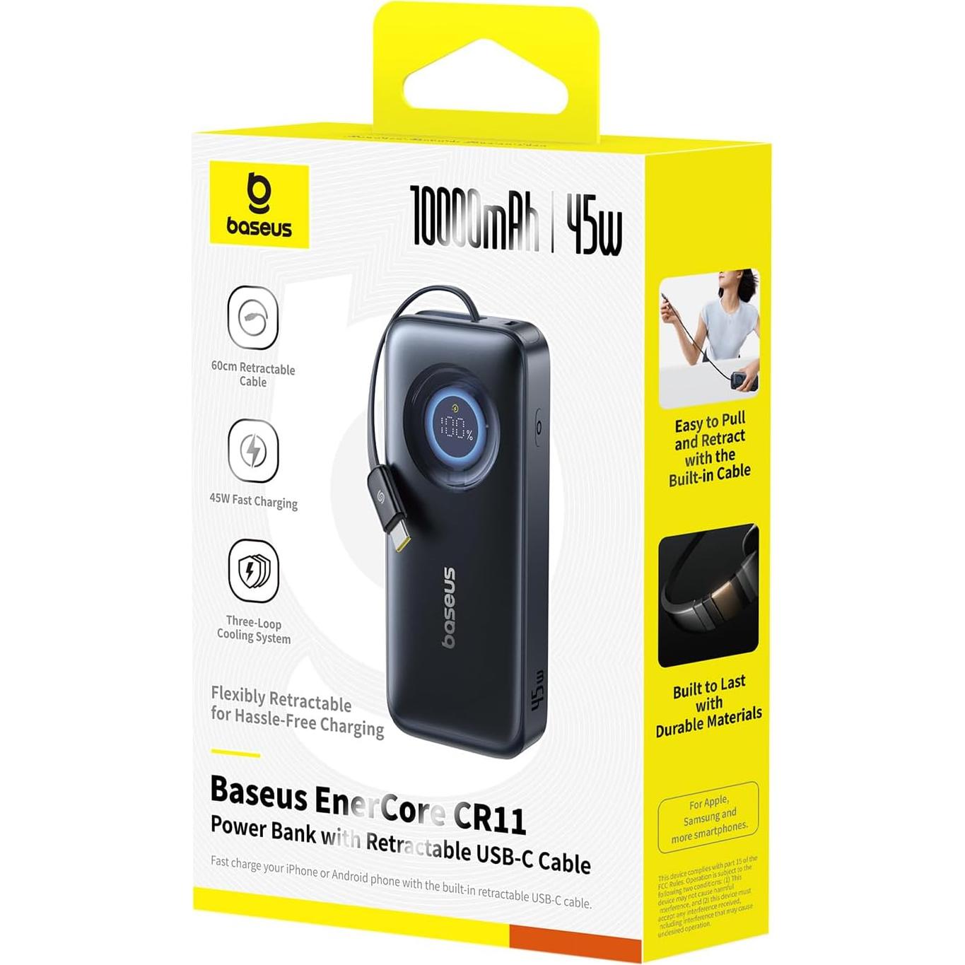 Baseus Enercore Power Bank 10000mAh Carga Rápida 45W USB-C