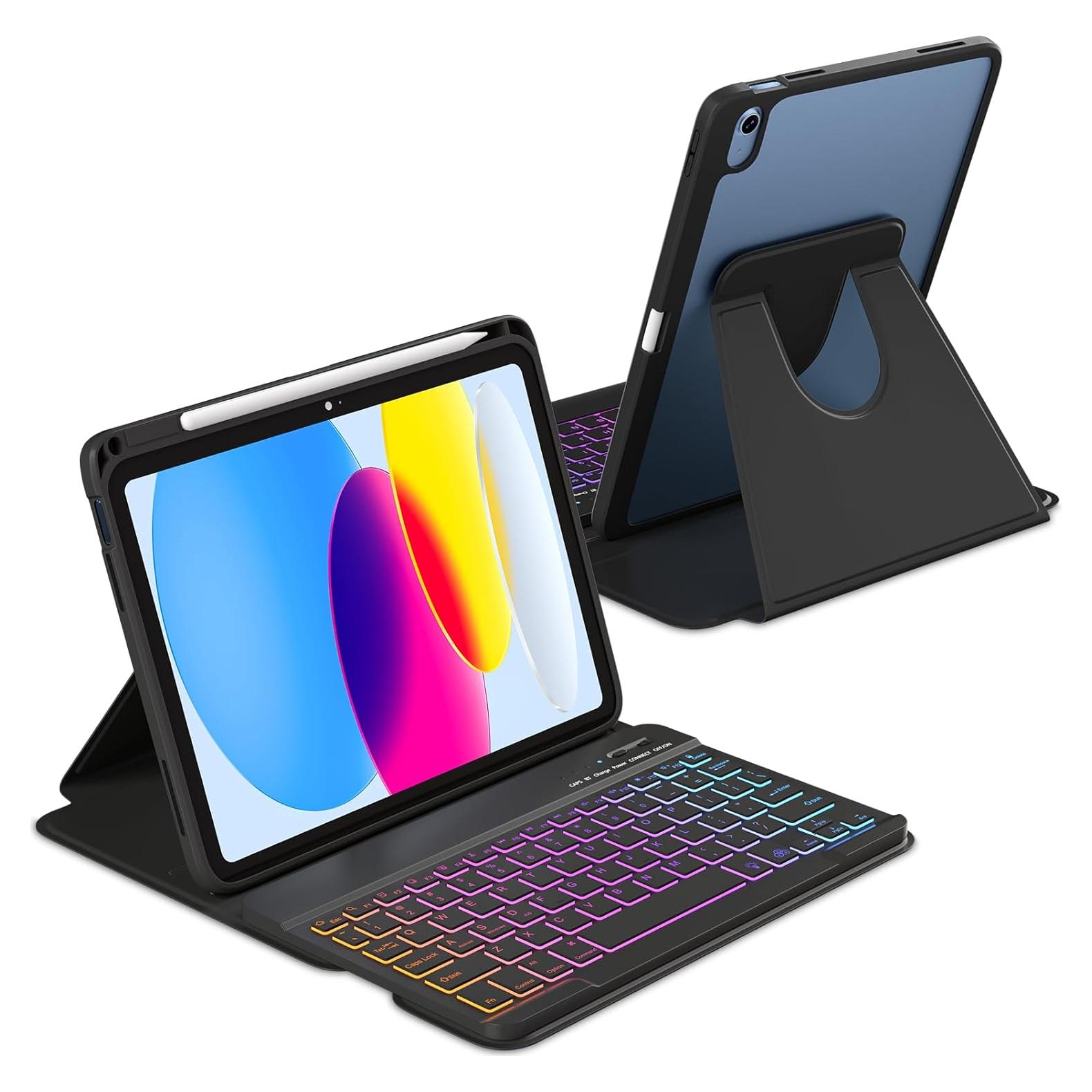 Funda con Teclado Retroiluminado para iPad 10ª/11ª Gen MMK - Negro