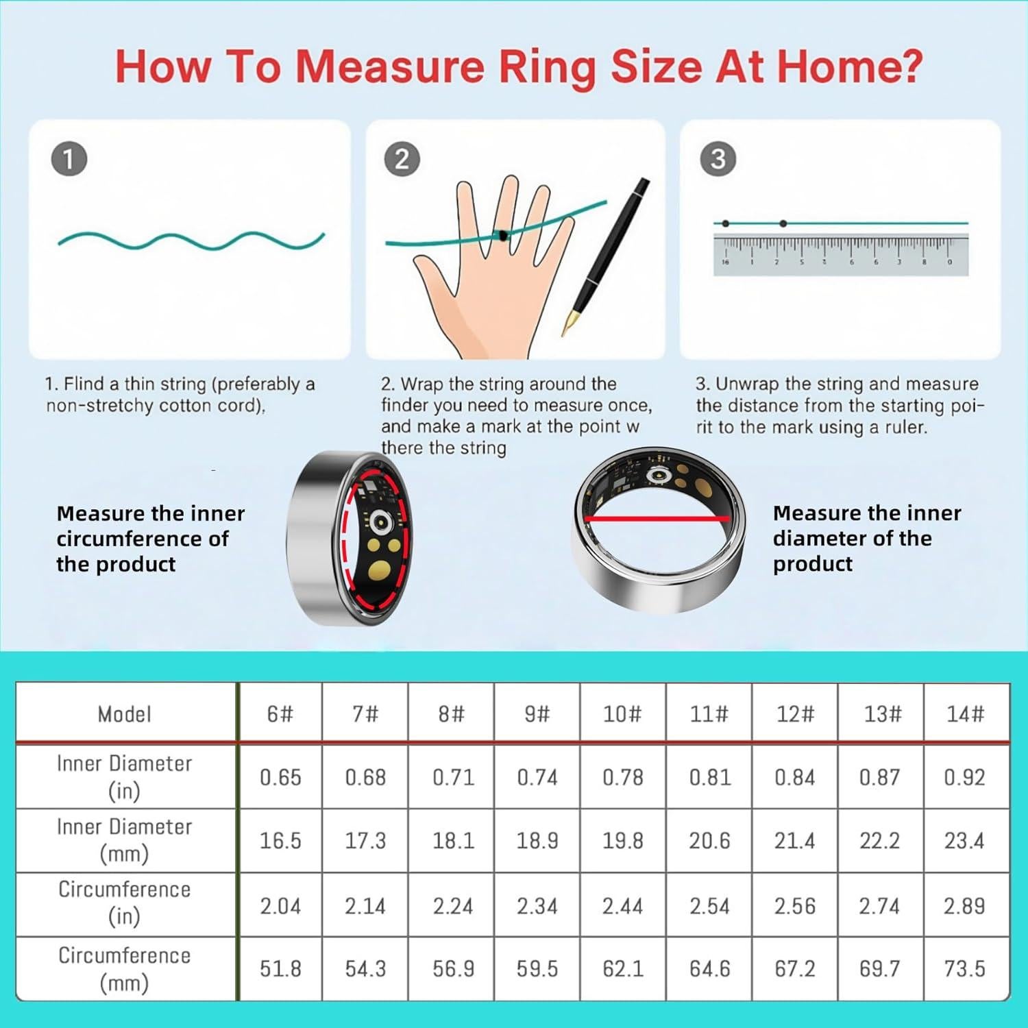 Anillo Inteligente MZJ 6# Oro Champán - Monitor de Salud IP68