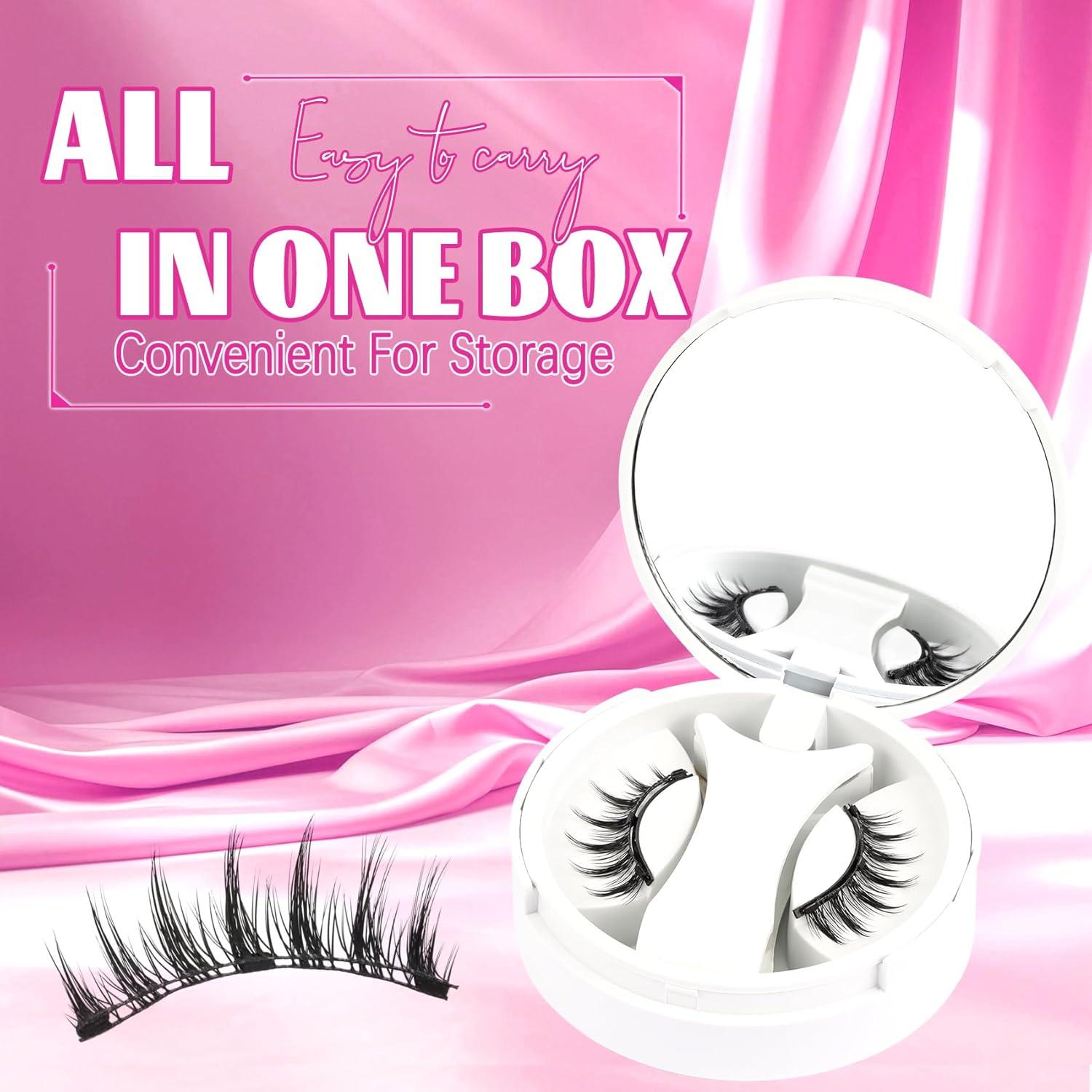 Pestañas Magnéticas Veleasha Chic Reutilizables Sin Pegamento