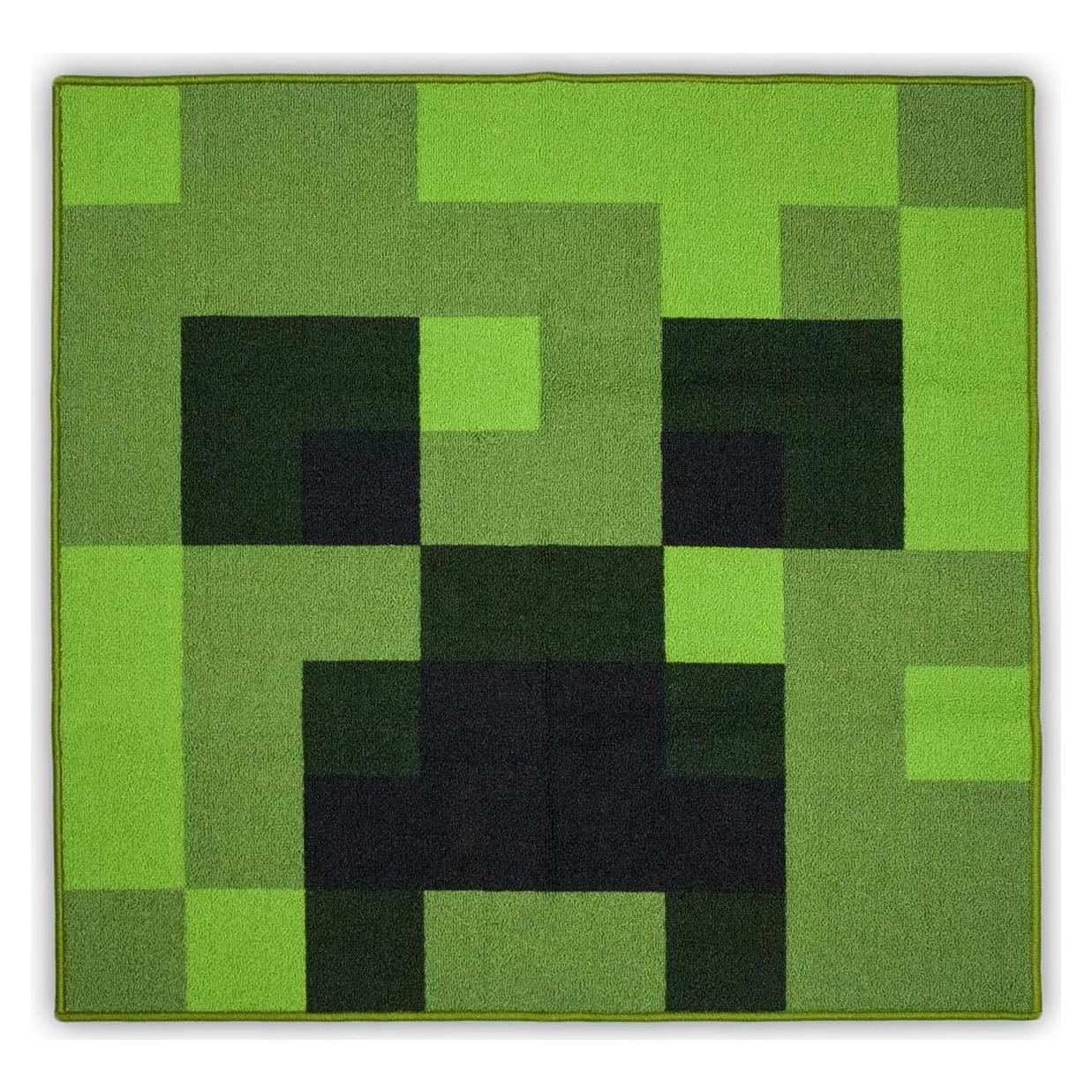 Alfombra de Área Minecraft Creeper 99x99 cm Poliester