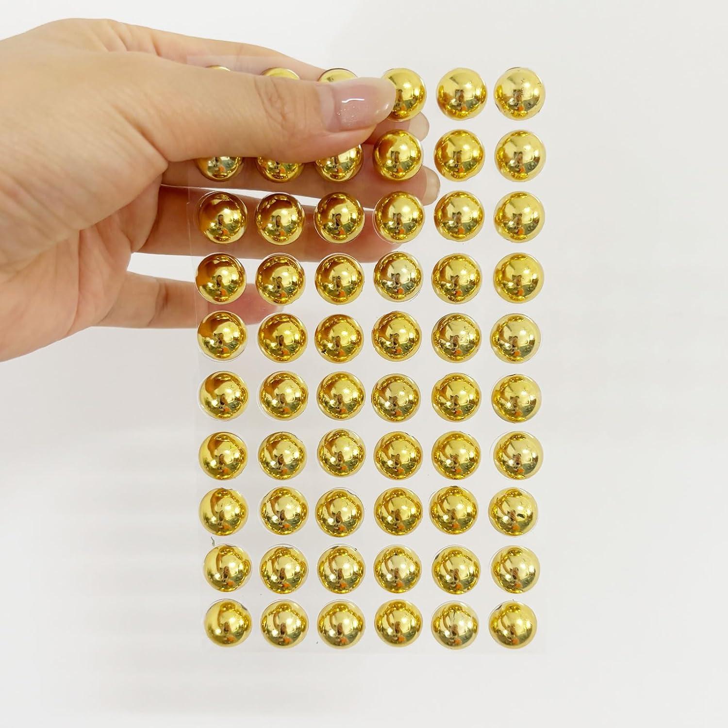 Pegatinas de Protección para Uñas Largas Neryourlly 120pcs Doradas