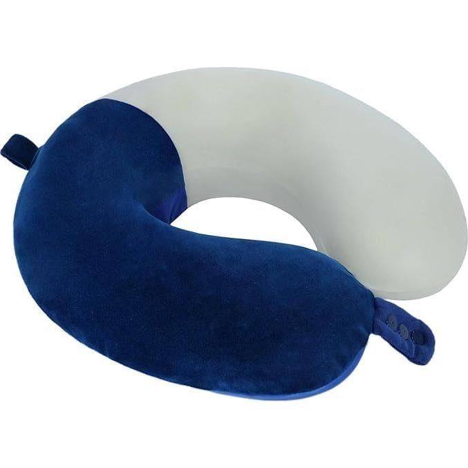 Almohada de Viaje Makimoo Espuma de Memoria Azul Ajustable