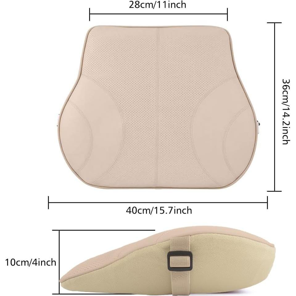 Almohadilla de Soporte Lumbar Aukee de Espuma Memoria Beige