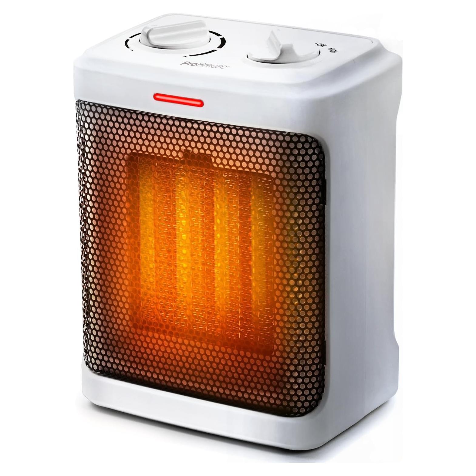 Calefactor Eléctrico Pro Breeze 1500W Cerámico Portátil Blanco