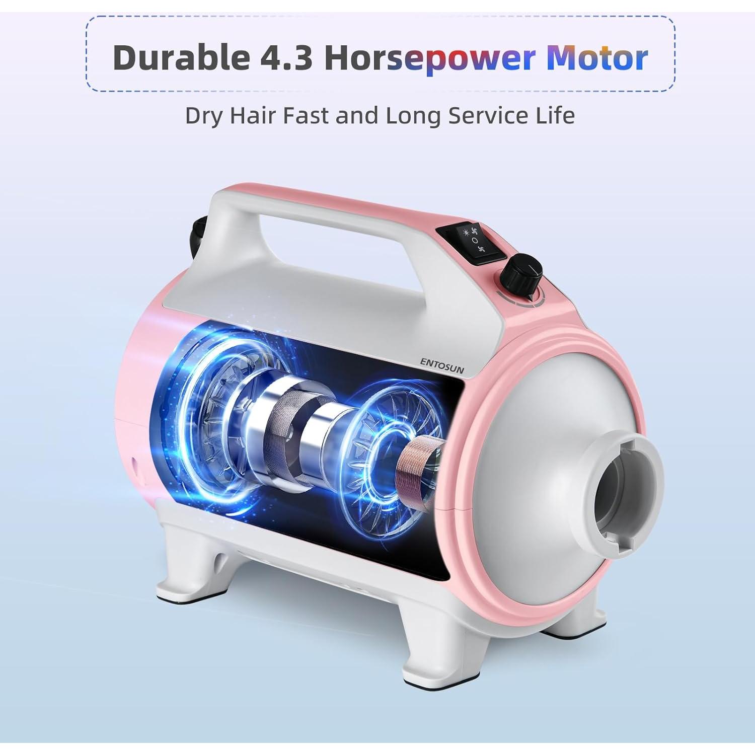 Secador de Perros Entosun PHD2800W 2800W Rosa Ajustable