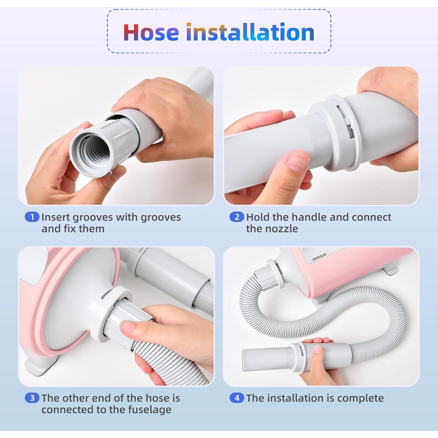 Secador de Perros Entosun PHD2800W 2800W Rosa Ajustable