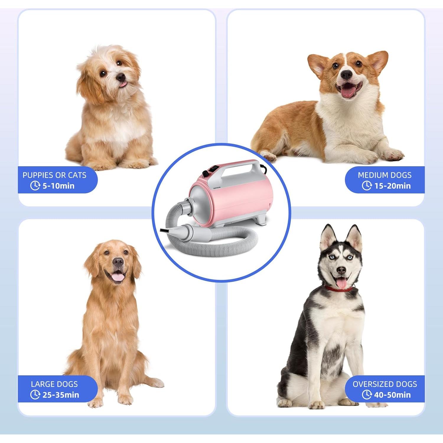 Secador de Perros Entosun PHD2800W 2800W Rosa Ajustable