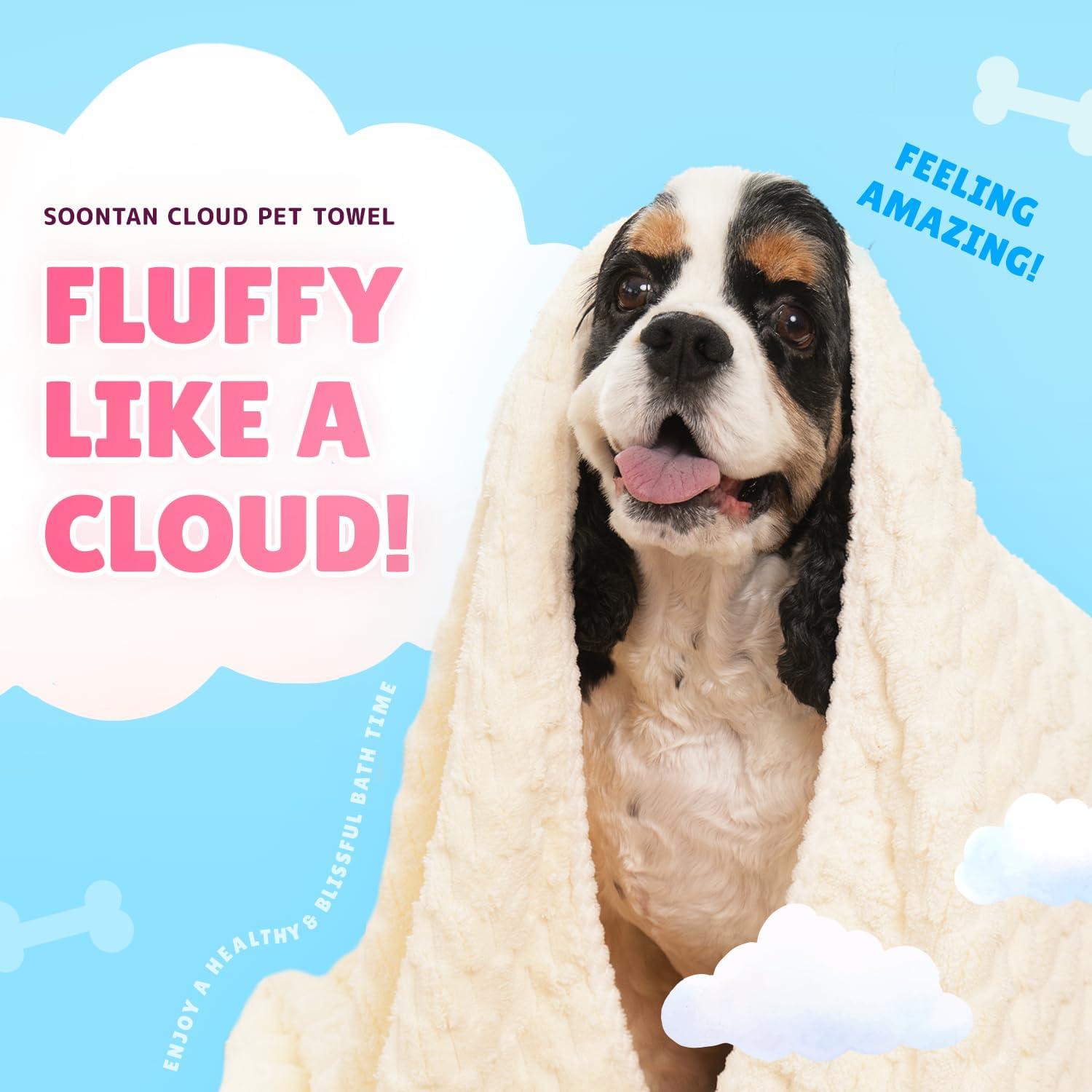 Juego de Toallas de Microfibra SOONTAN para Mascotas - 2 Tamaños