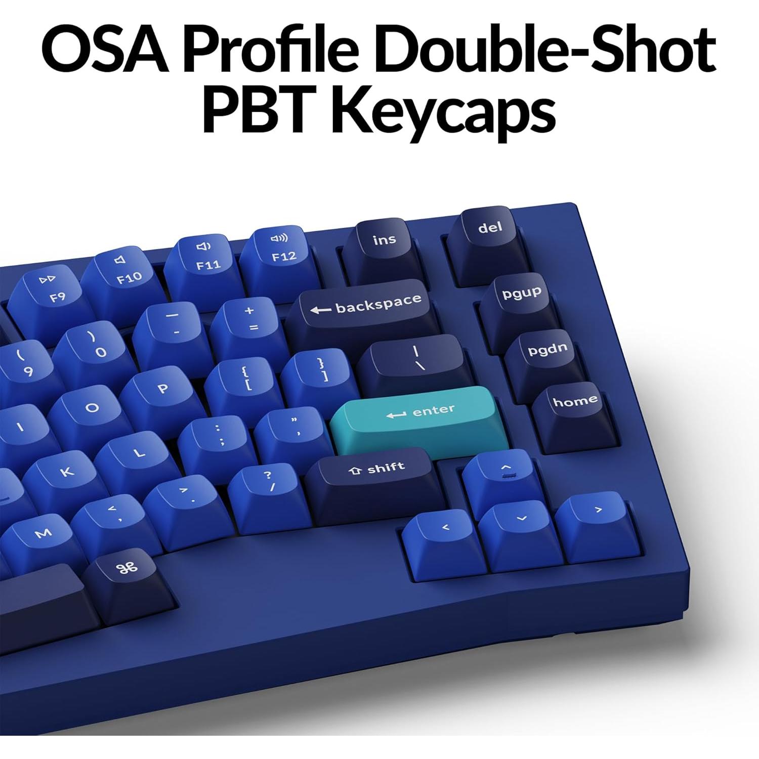 Teclado Mecánico Keychron Q10 75% Programable QMK/VIA Azul