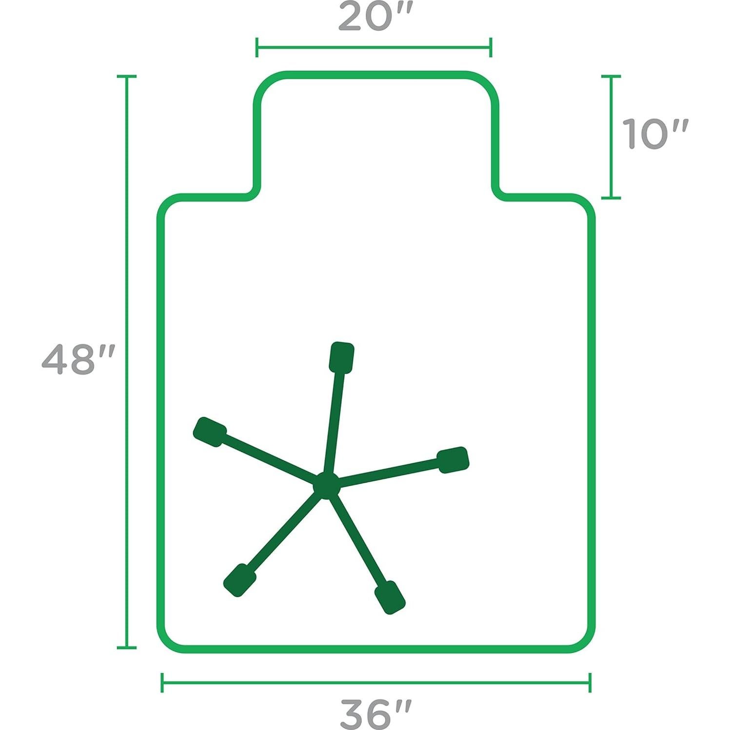 Alfombrilla Dimex para Silla Oficina 91.44x121.92cm Transparente