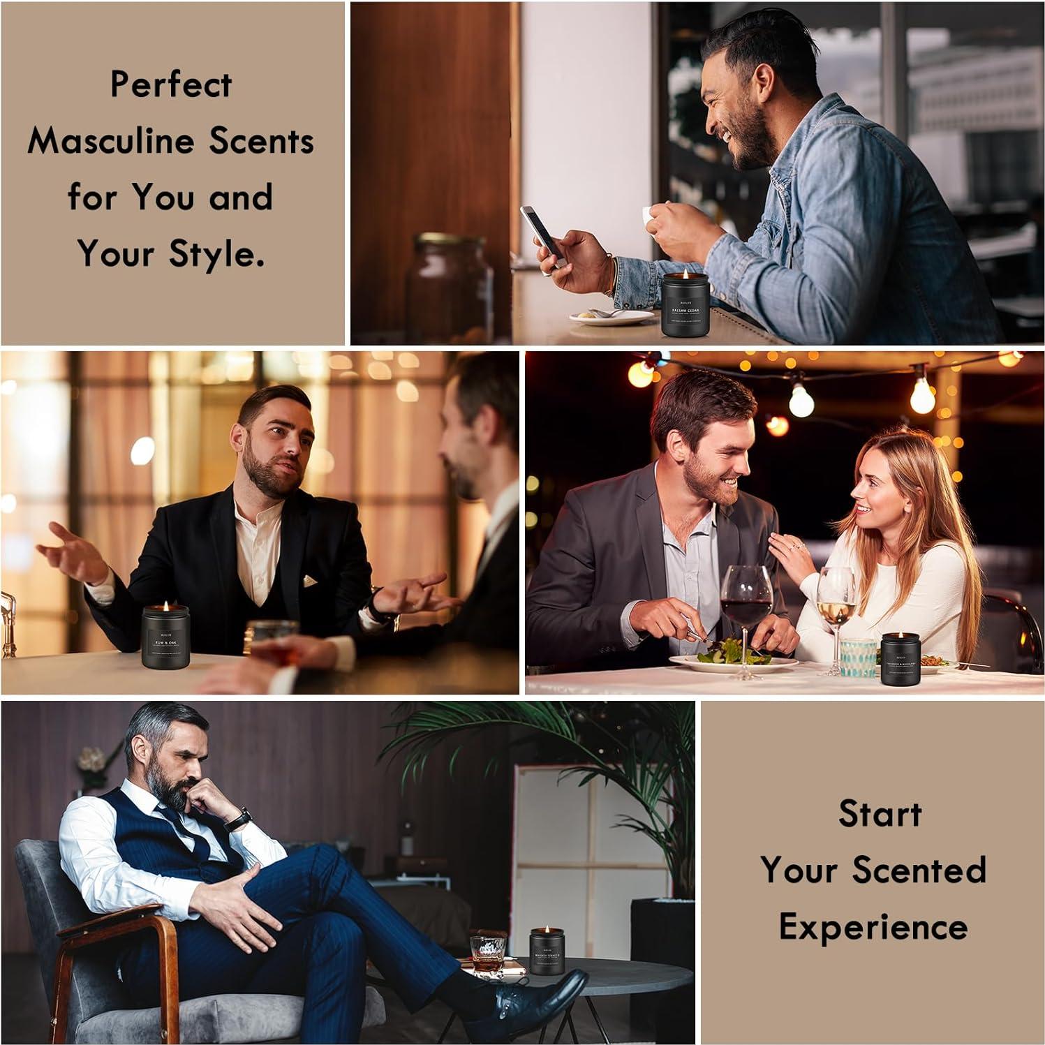 Vela Aromática Auelife Teakwood y Caoba 198g - Regalo Masculino