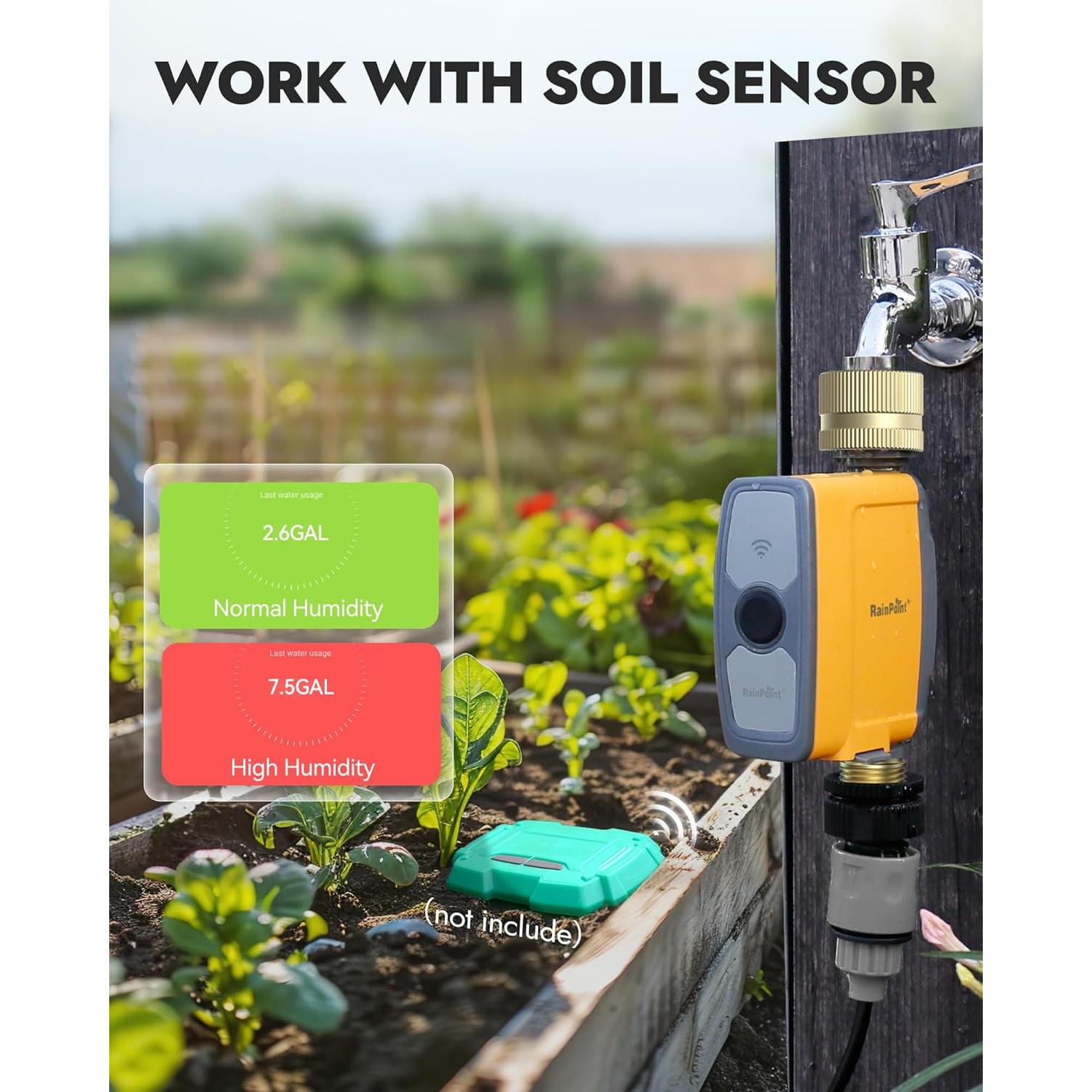 Temporizador de Agua WiFi RAINPOINT con Control APP y Clima