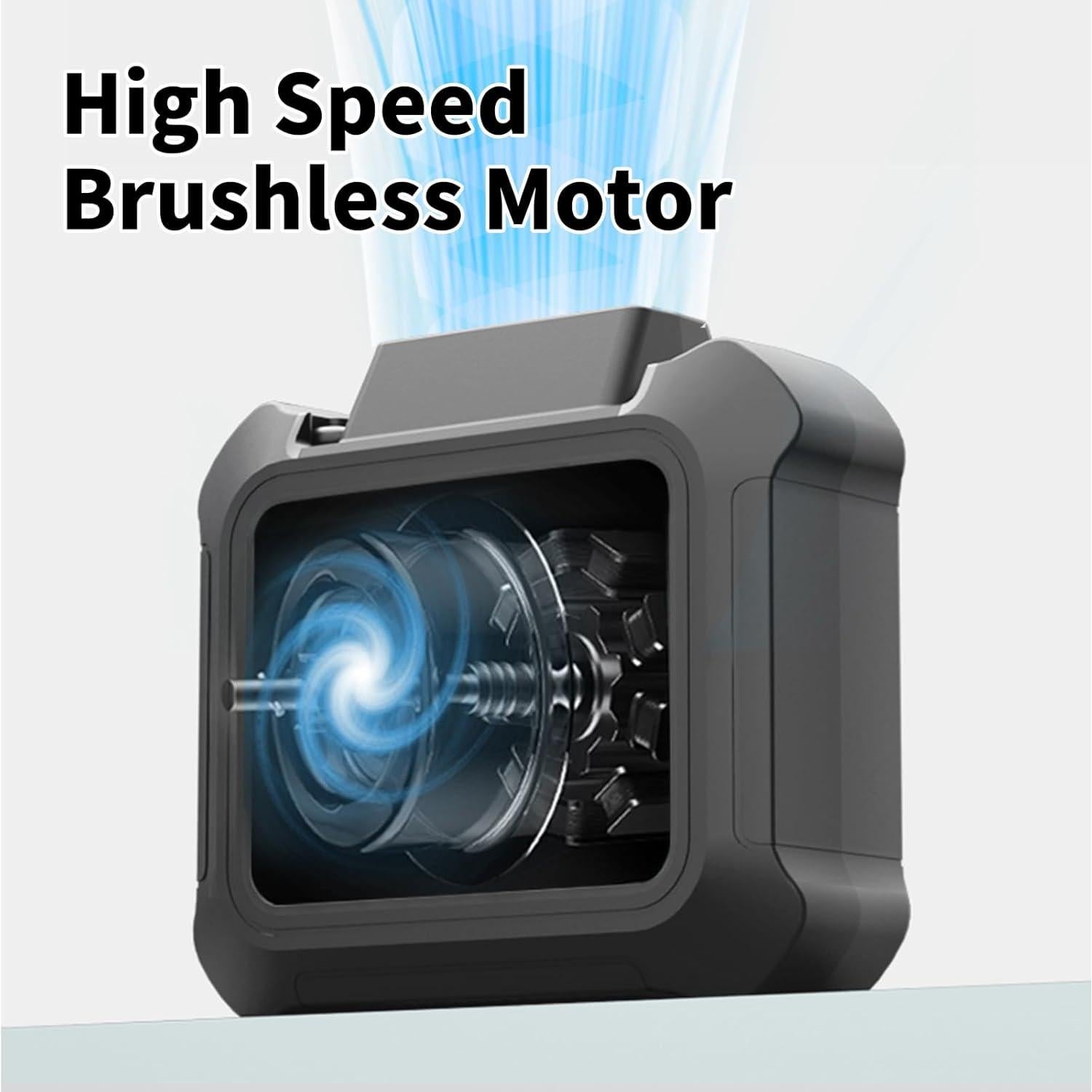 Ventilador Personal Portátil MHEOMTME Negro 3 Velocidades LED