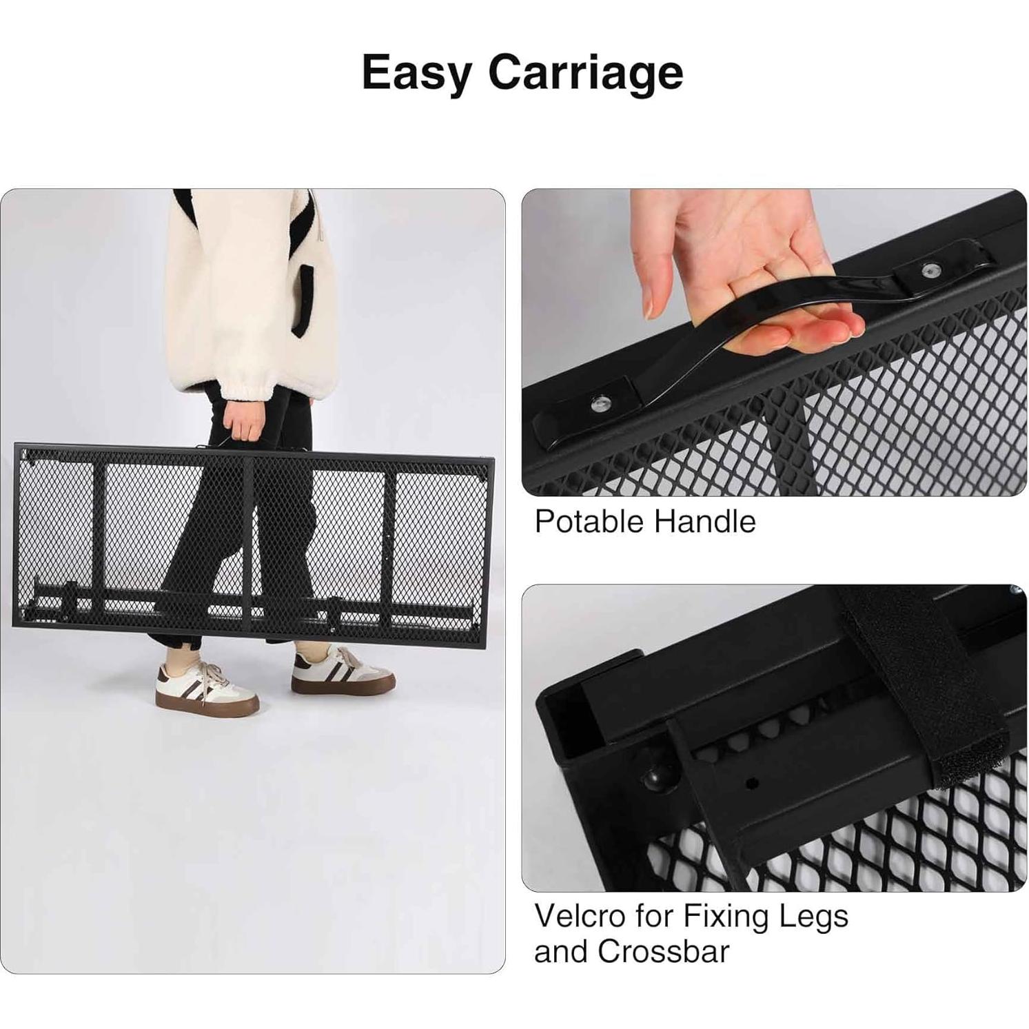 Mesa de Bar Plegable REDCAMP 99x41 cm Negra para Exterior