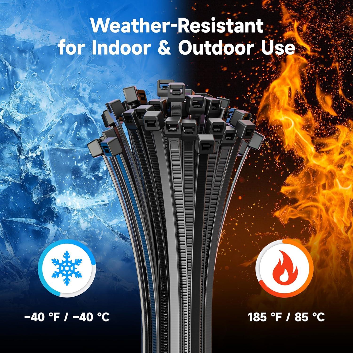 Sujetadores de Cable Nylon 140-Pack Cable Matters 6 y 12 Pulgadas