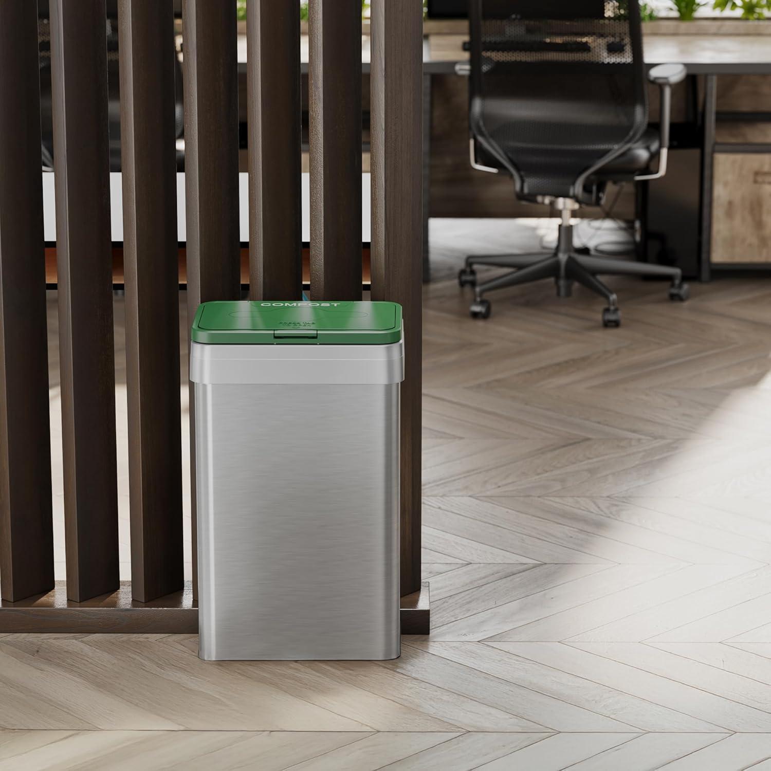 Contenedor de Compost Abierto iTouchless 68L Acero Inoxidable