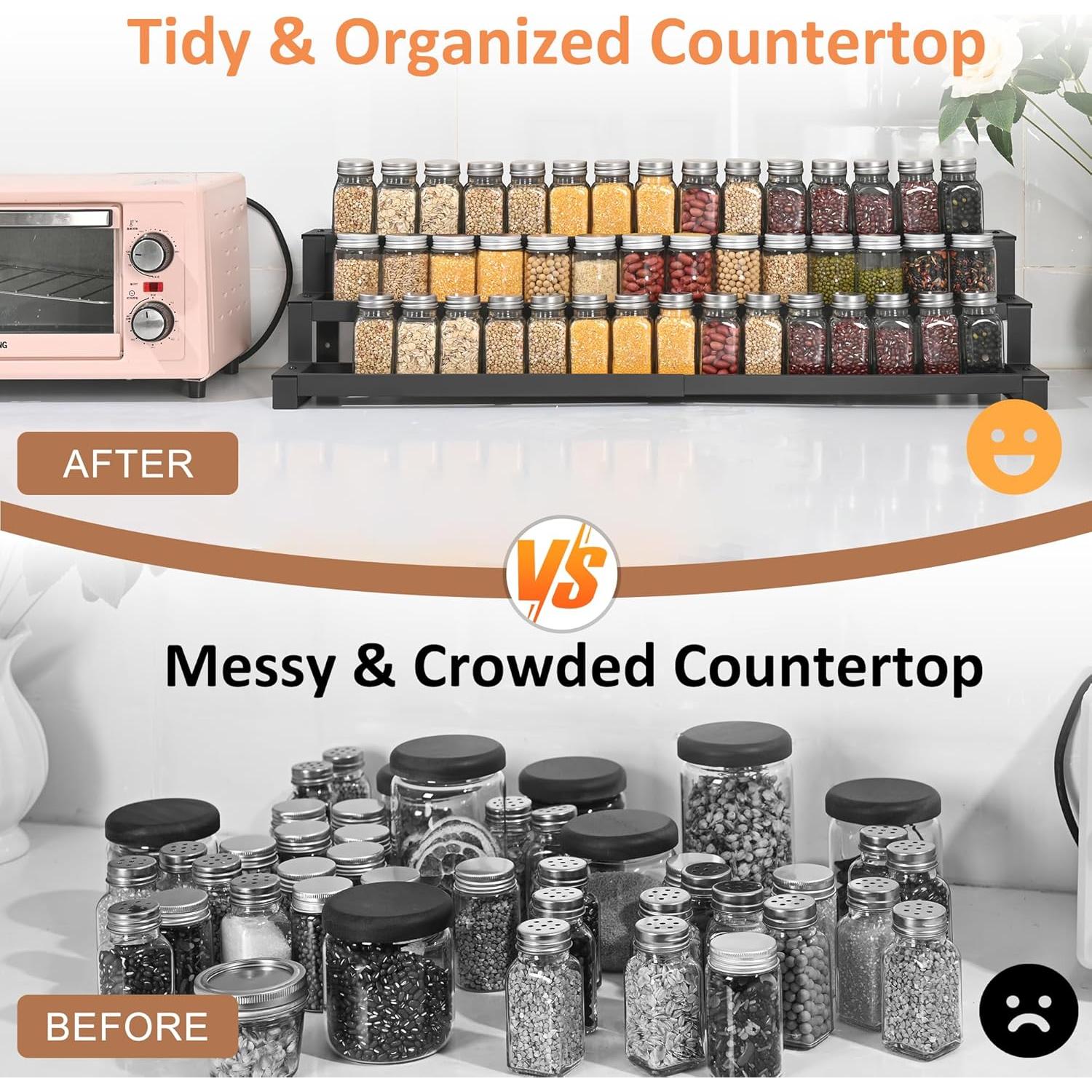 Organizador de Especias GOENDR Expandible 3 Niveles 40.6-74.9 cm