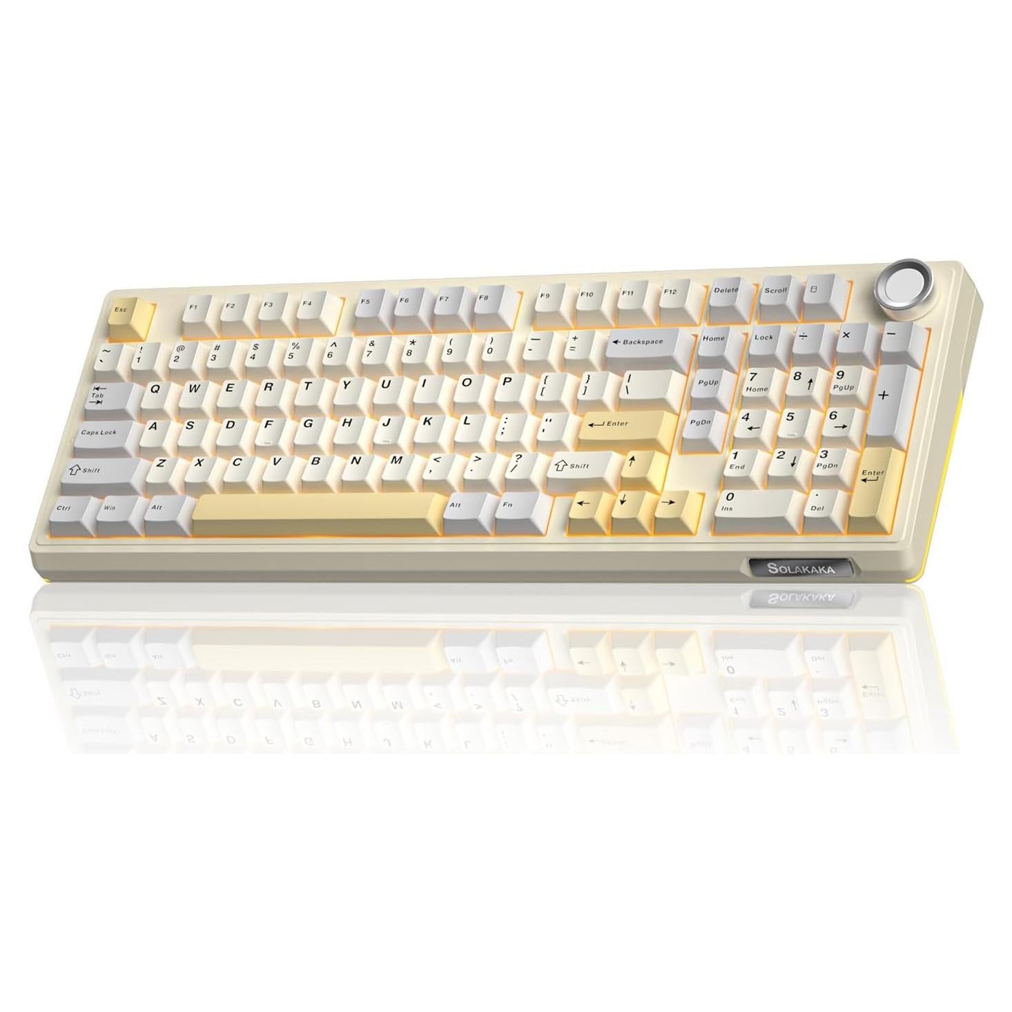 Teclado Mecánico Inalámbrico SOLAKAKA KI99 Pro 96% Beige