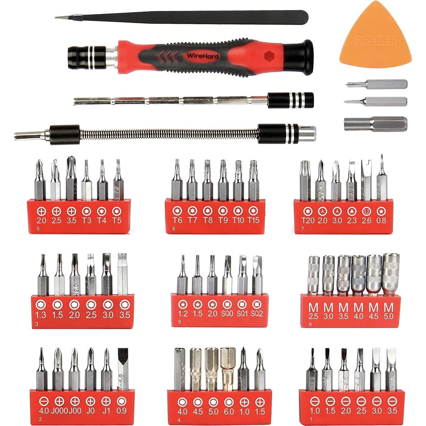 Juego de Destornilladores WIREHARD 62 en 1 Magnético
