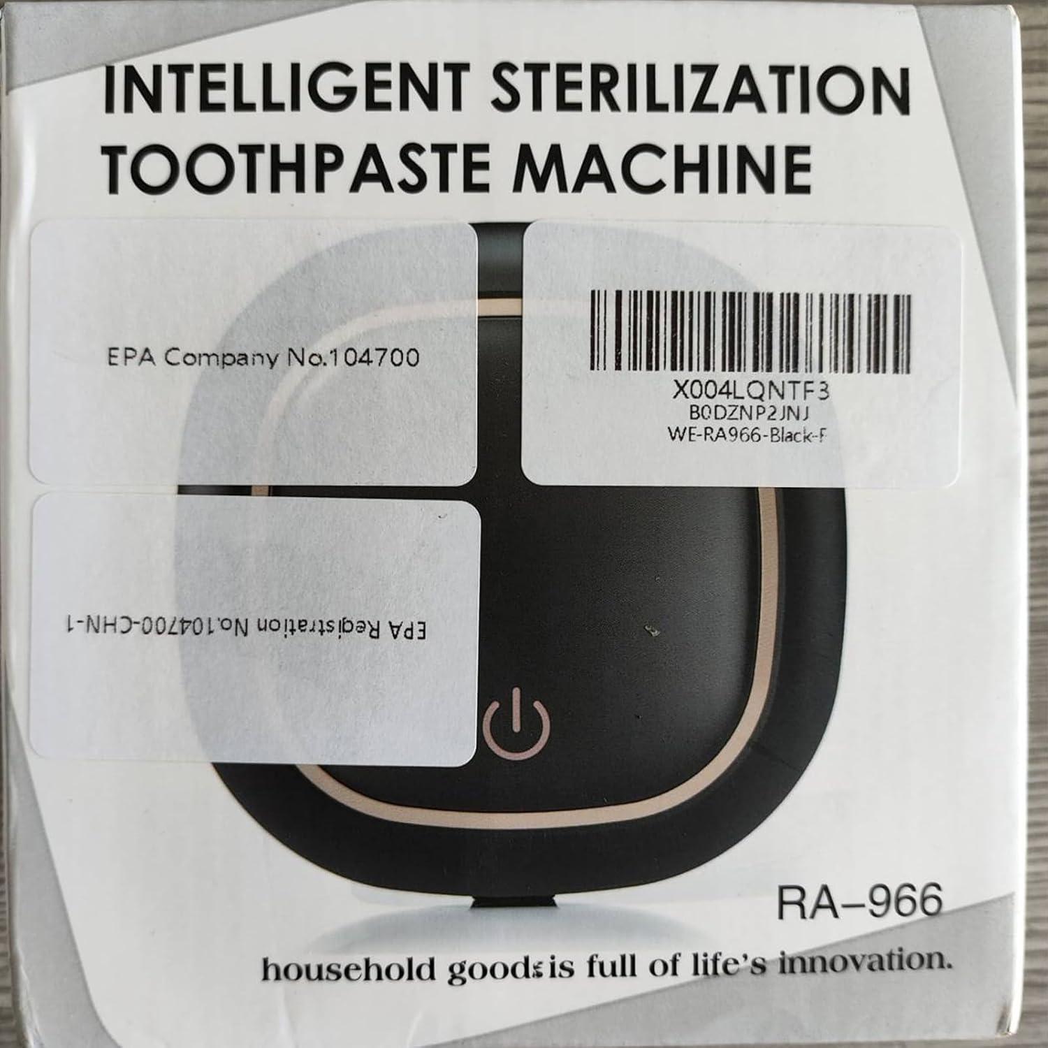 Soporte de Cepillo de Dientes Wekity Montado en la Pared Negro