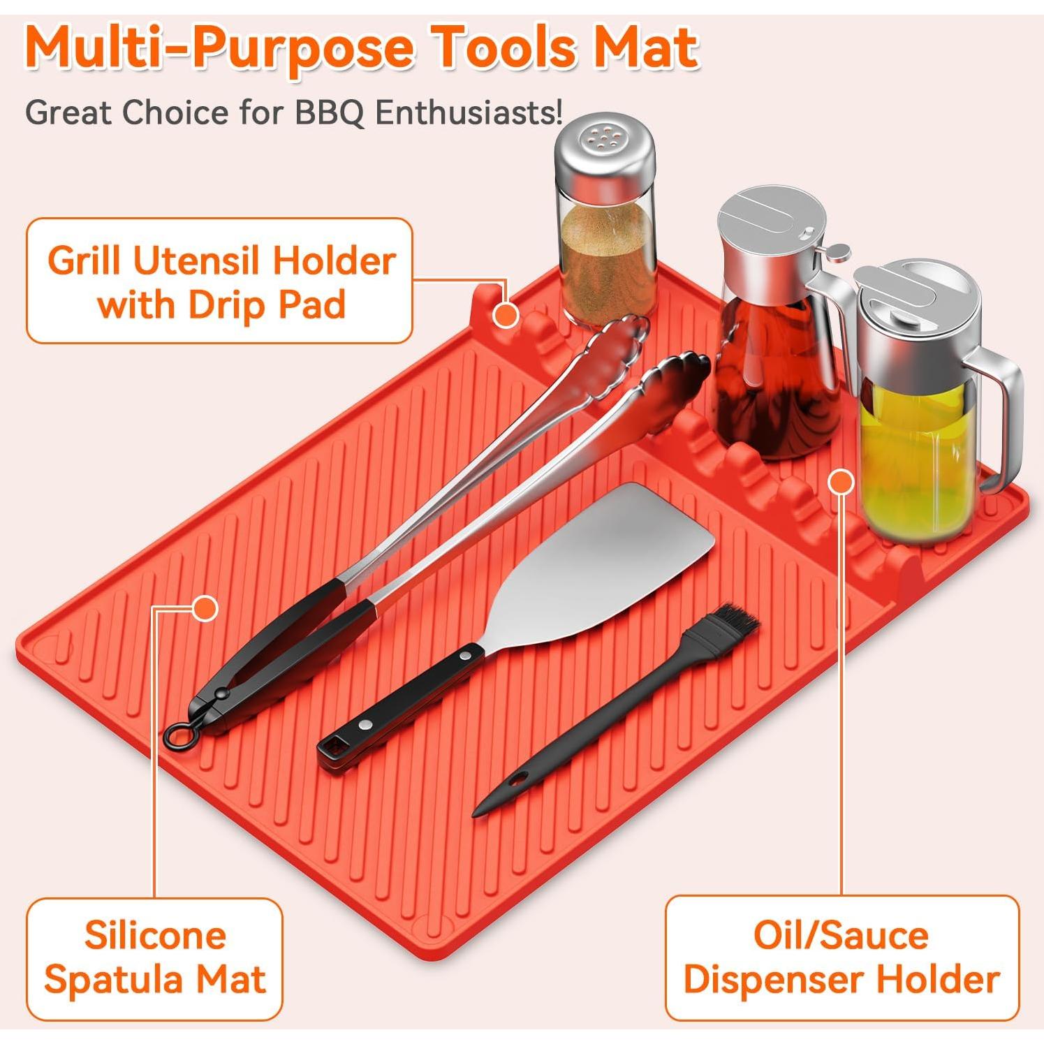 Alfombrilla de Silicona Magnética Blackstone 40.6x29.2cm Naranja
