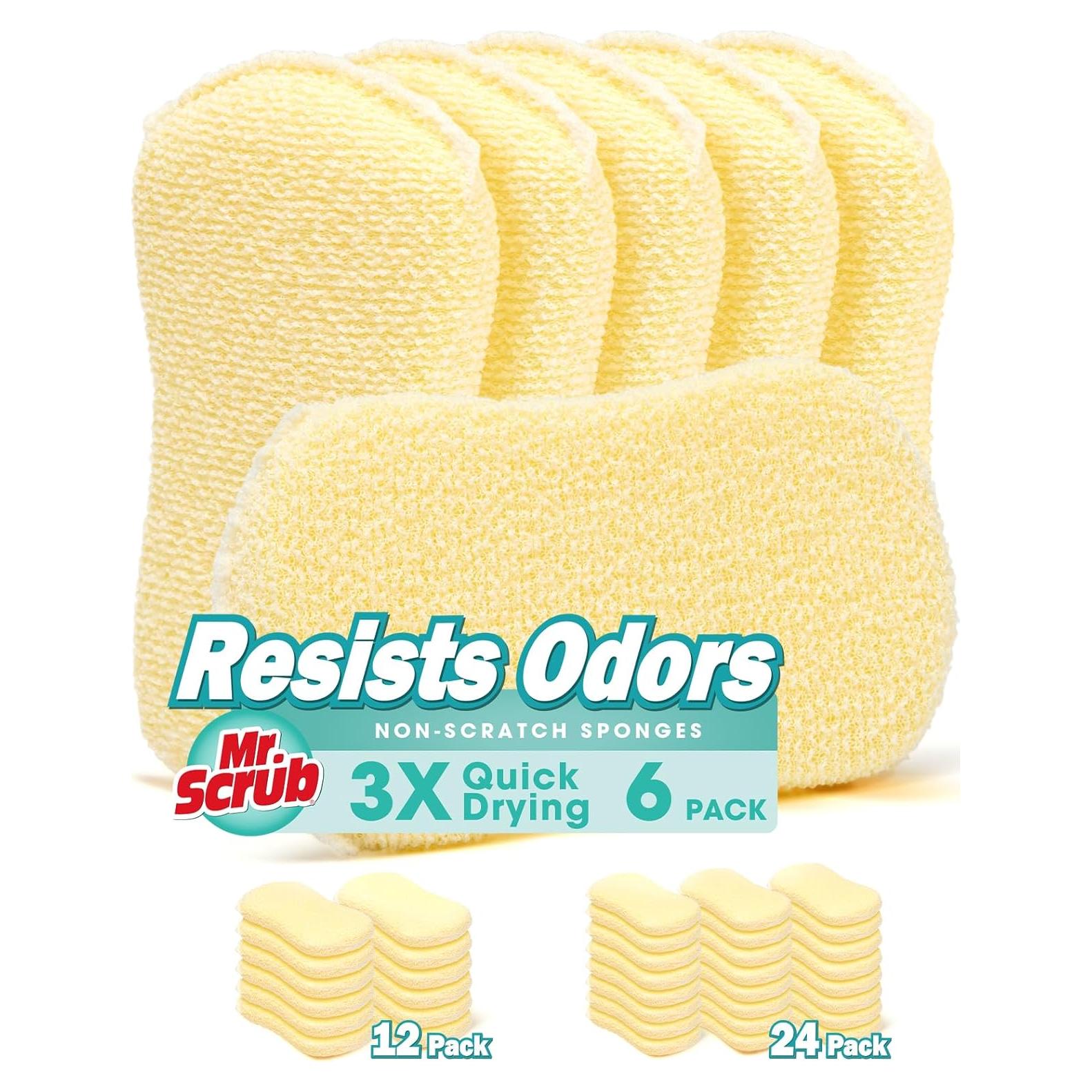 Esponjas de Cocina MR.Scrub 6 Paquete Multiusos 8.4x14.5 cm