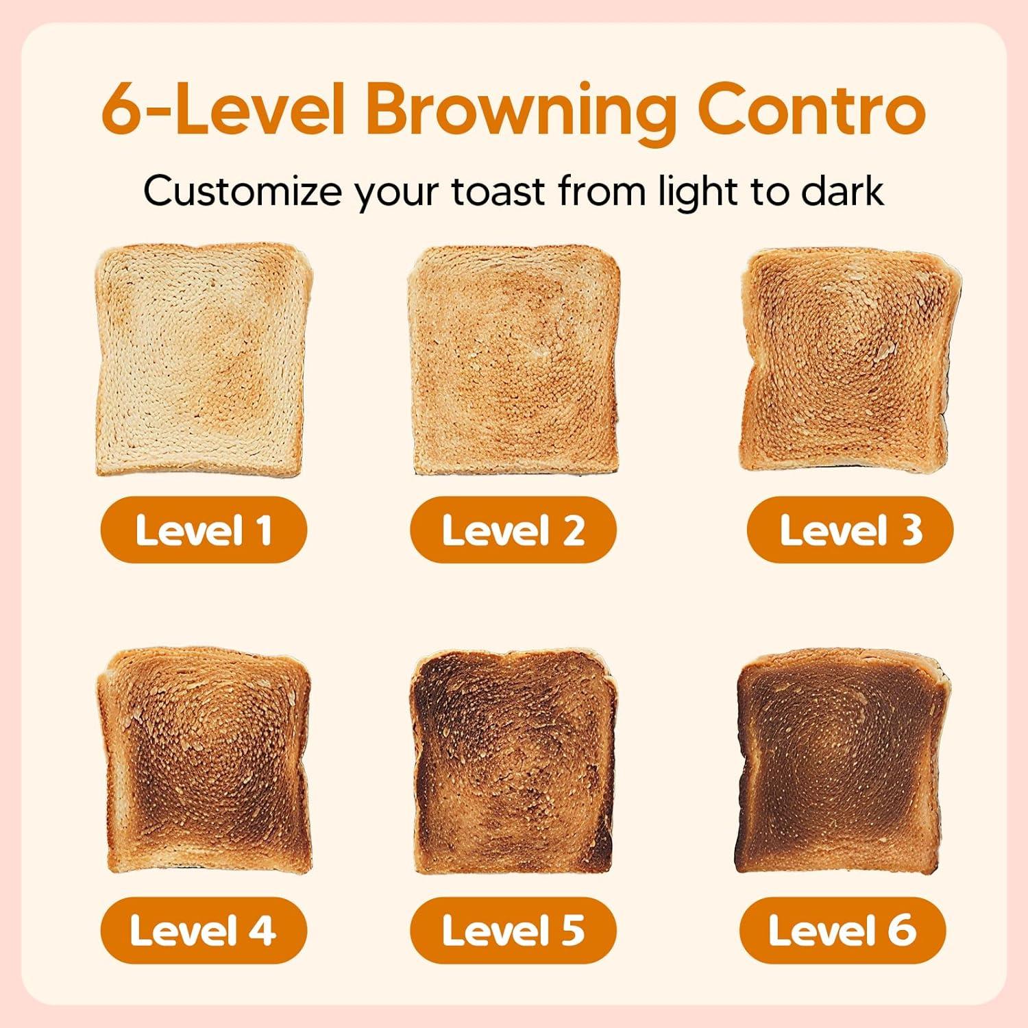 Tostadora Trisiko de 2 Rebanadas Acero Inoxidable 900W