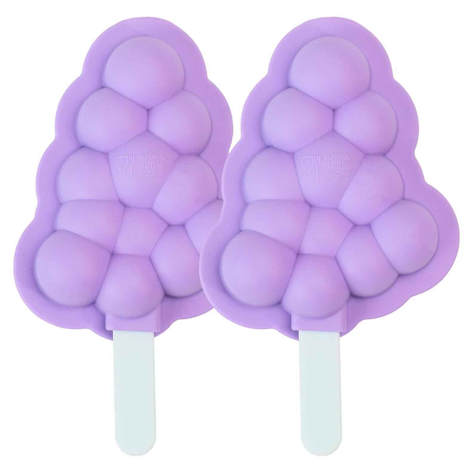 Moldes de Paletas de Silicona Dacthuw 2 Pcs Uva 62.4ml
