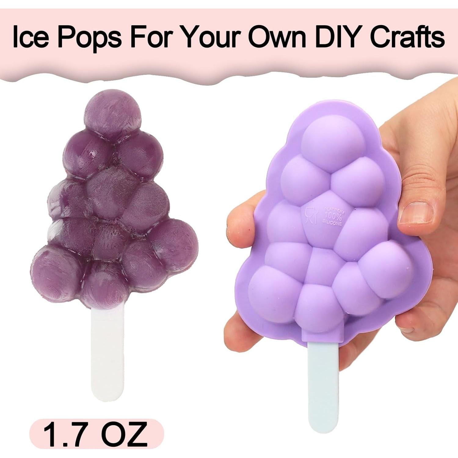 Moldes de Paletas de Silicona Dacthuw 2 Pcs Uva 62.4ml