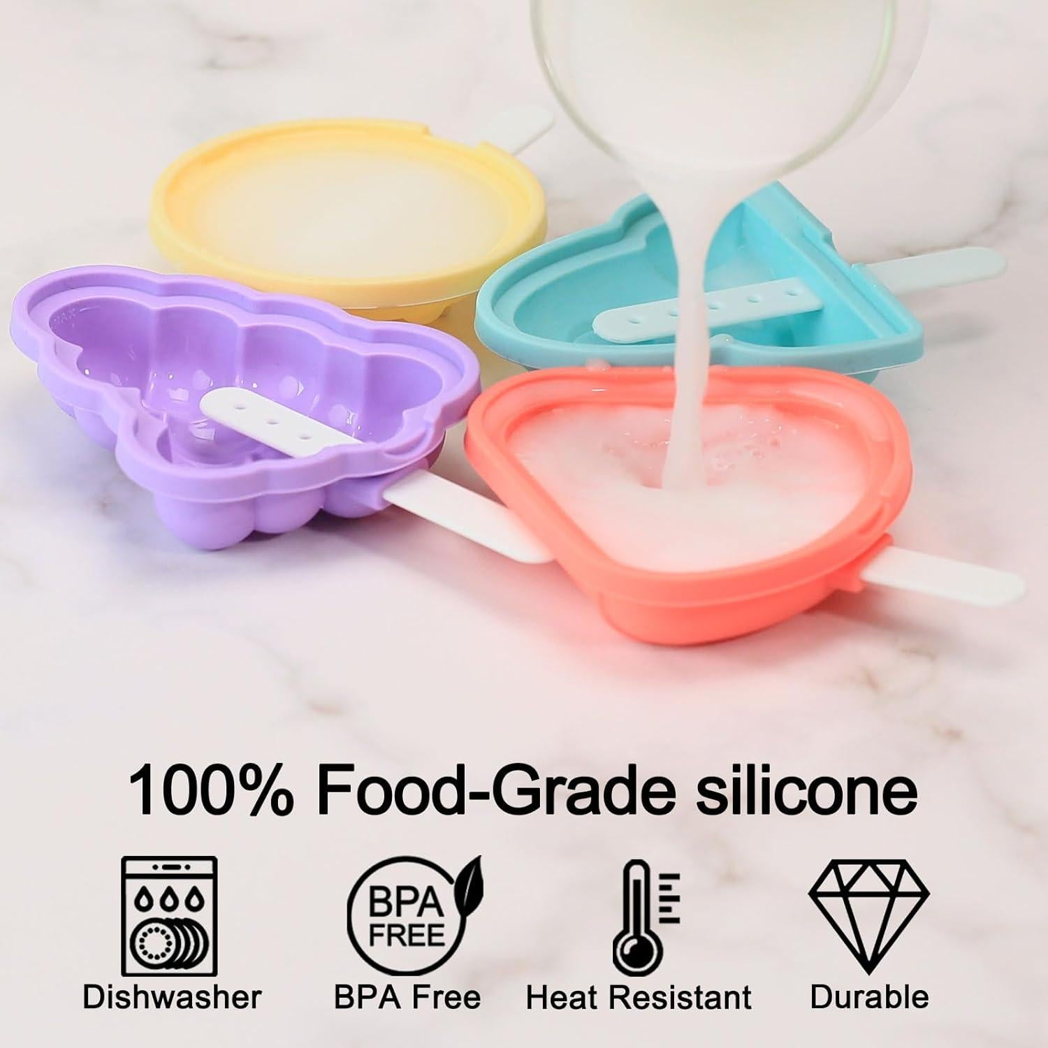 Moldes de Paletas de Silicona Dacthuw 2 Pcs Uva 62.4ml