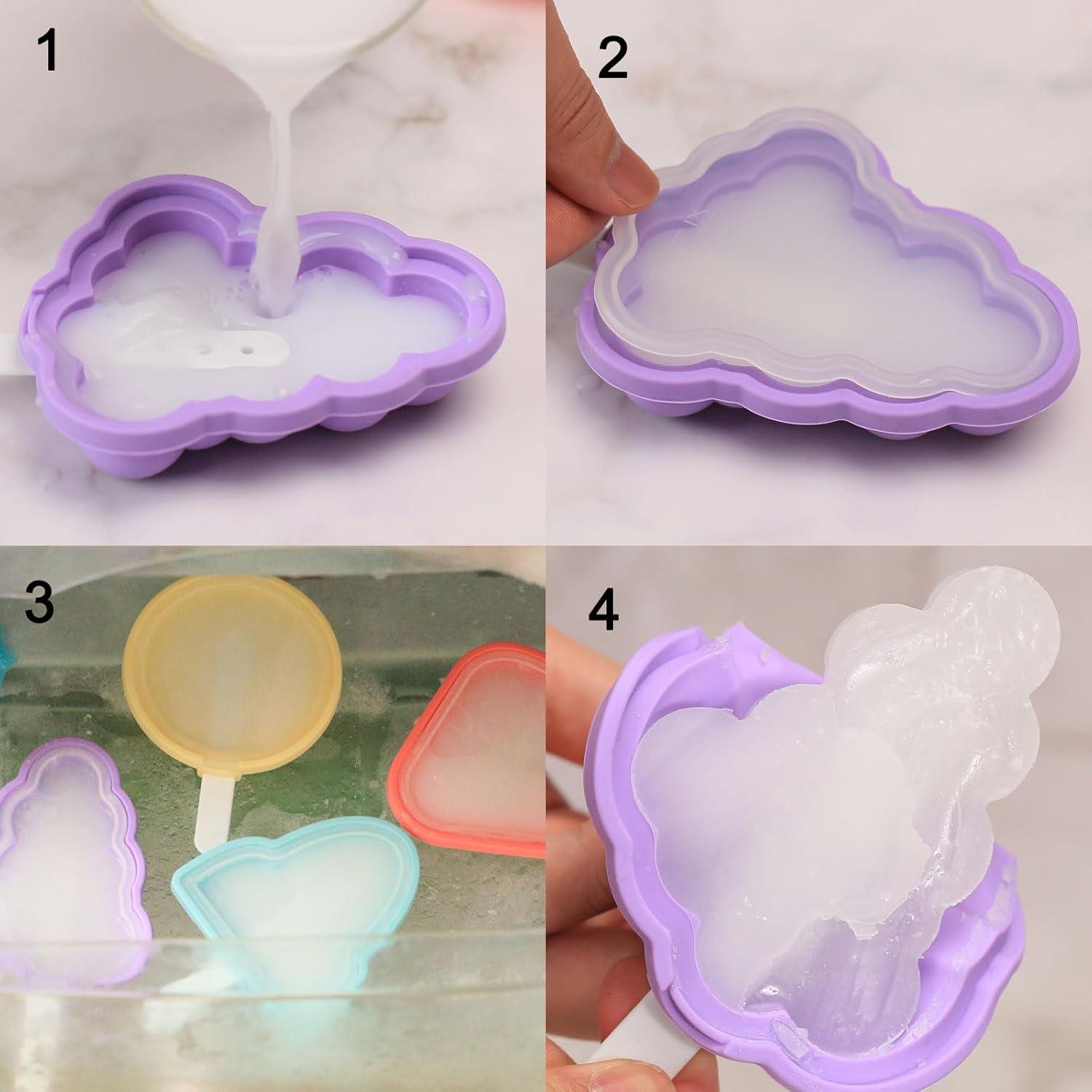 Moldes de Paletas de Silicona Dacthuw 2 Pcs Uva 62.4ml