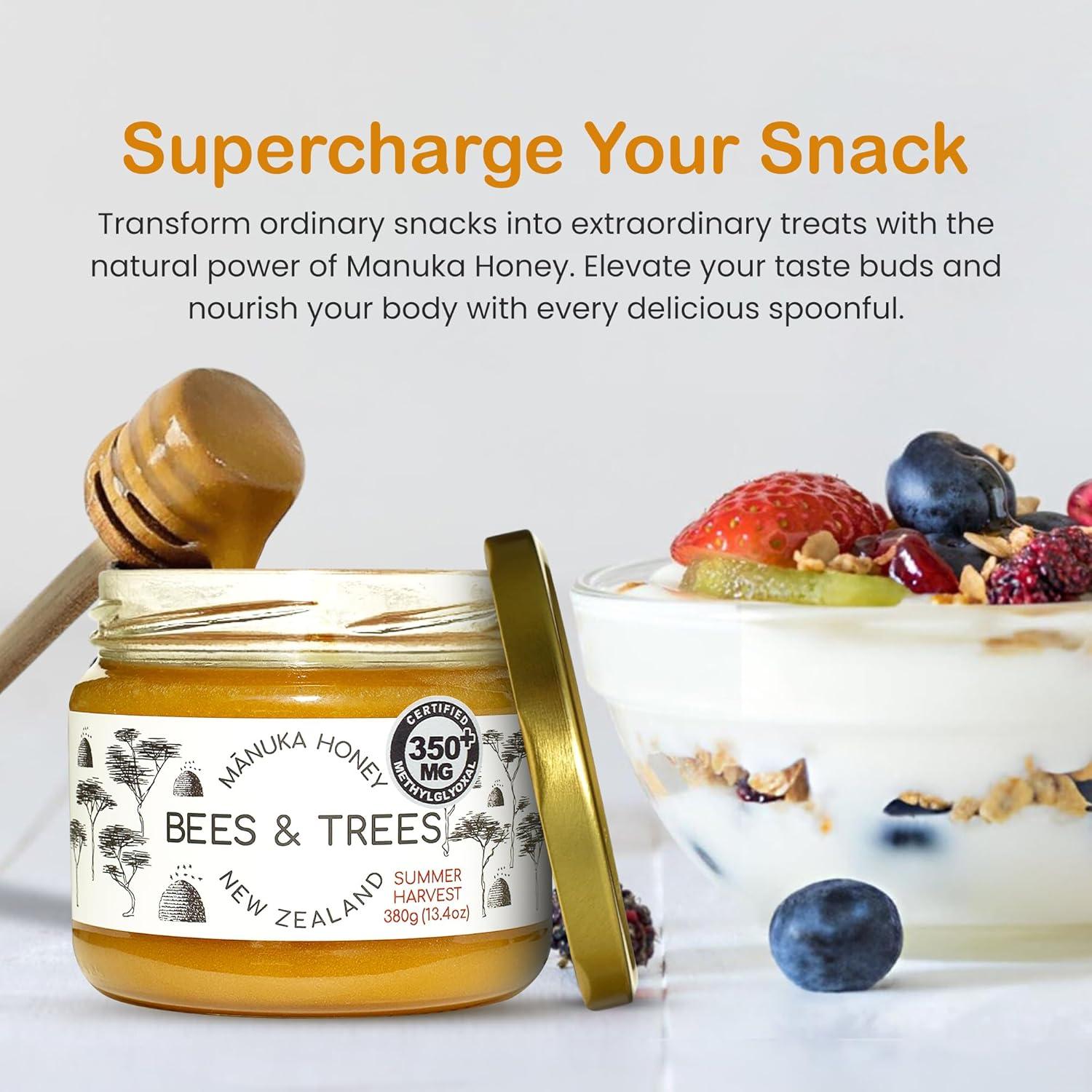 Miel de Manuka Bees & Trees 550+ y 350+ MGO 380g - 2 Paquetes