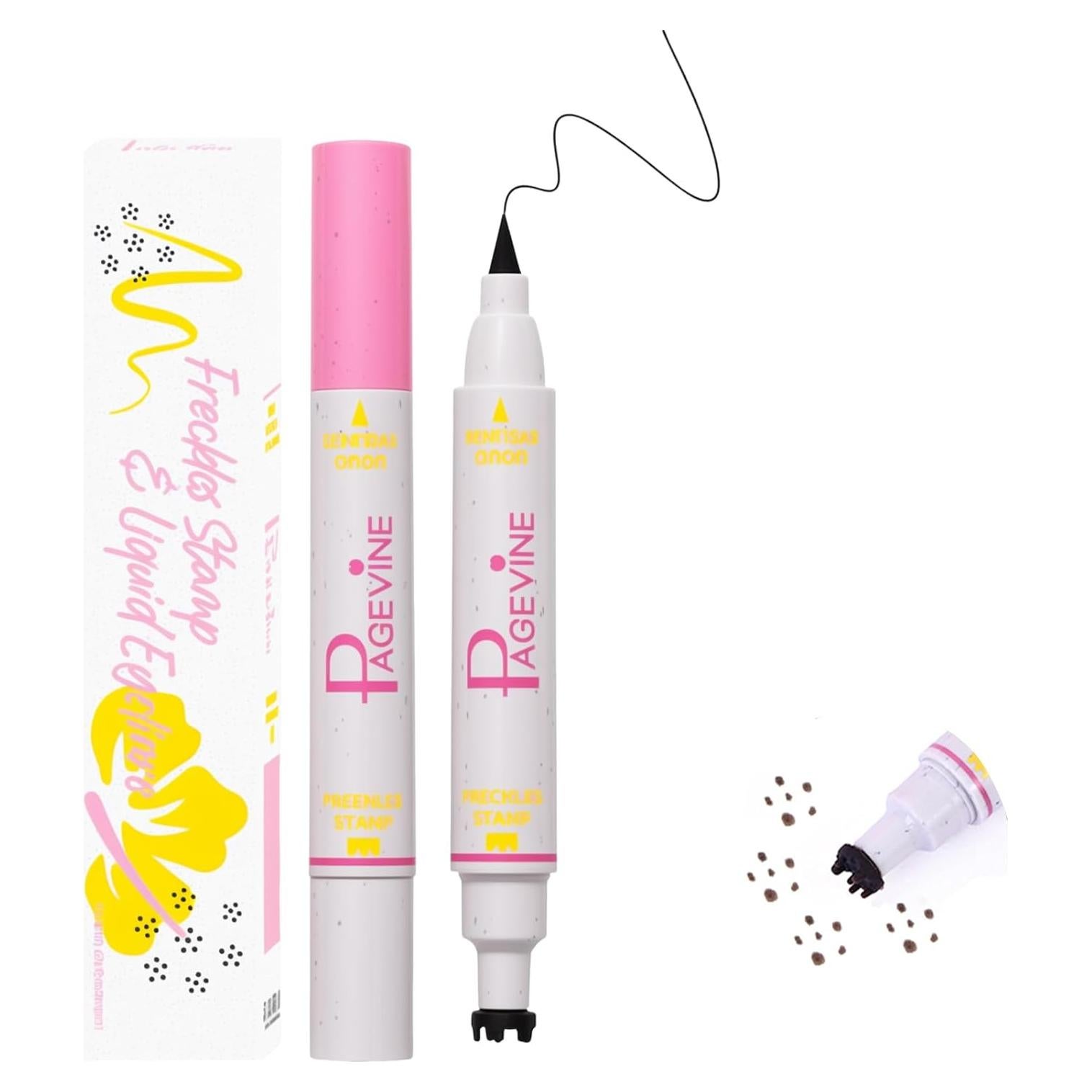 Kit 2 en 1 Tinta para Pecas y Delineador Negro Liopif