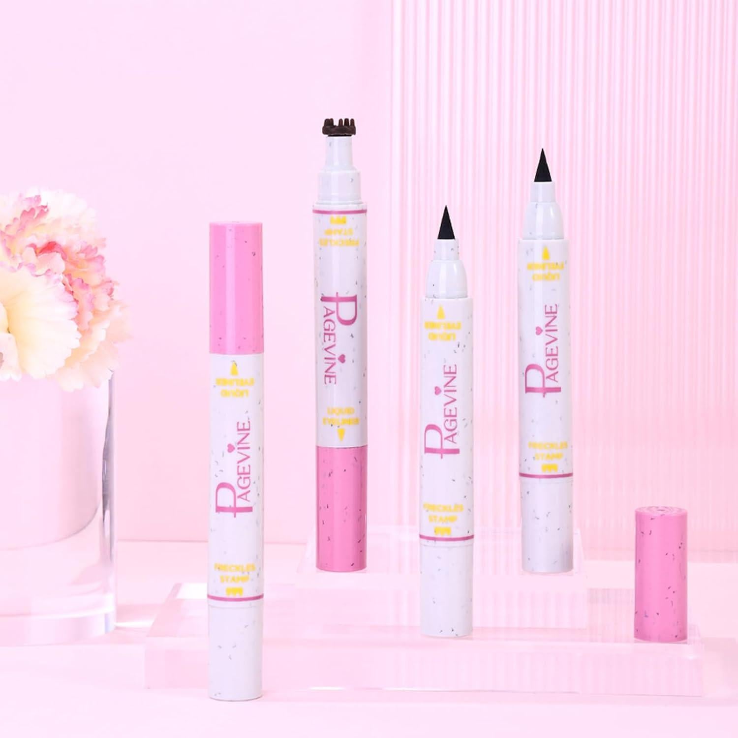 Kit 2 en 1 Tinta para Pecas y Delineador Negro Liopif