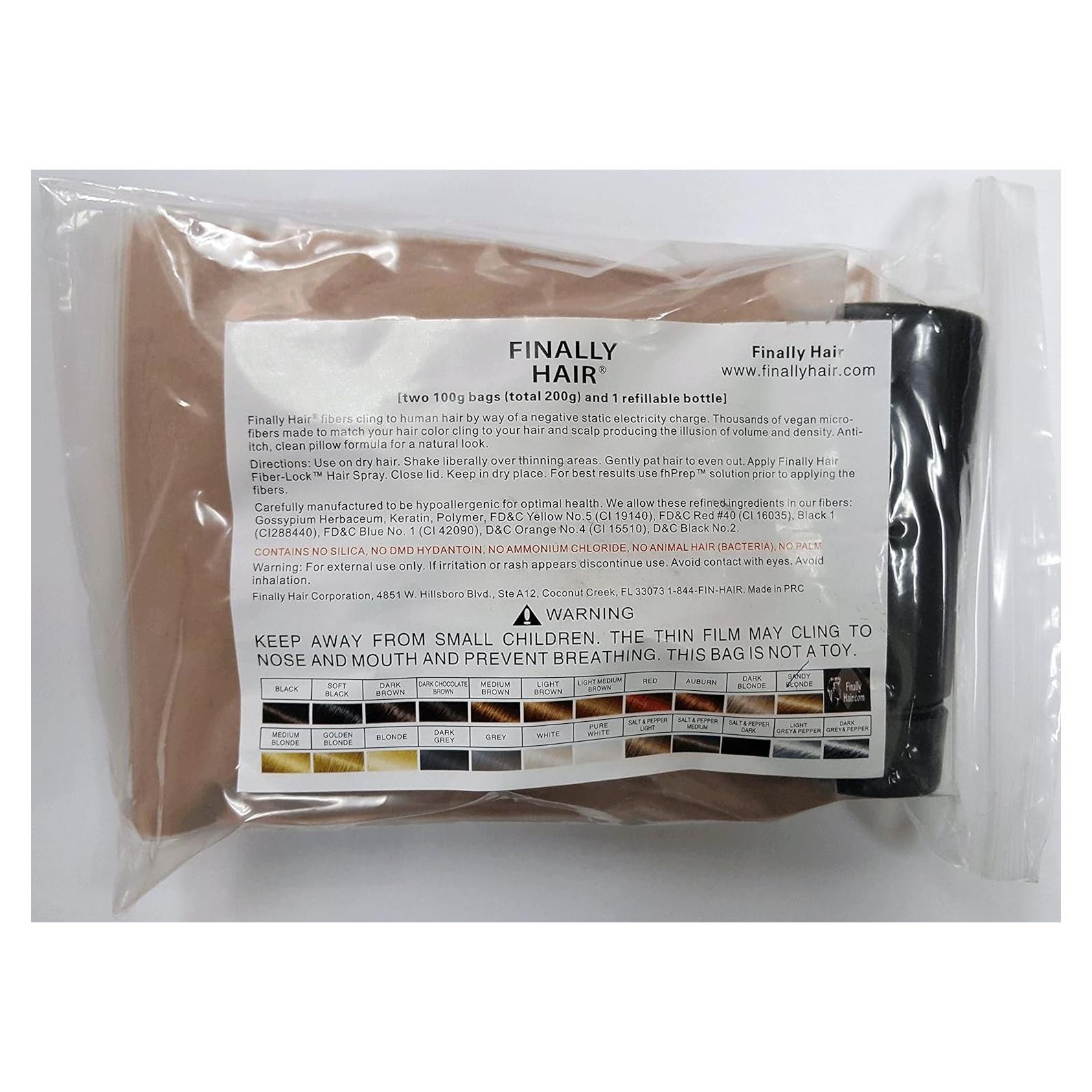 Fibra Capilar Finally Hair 200g Rubio Arenoso - Oculta Pérdida