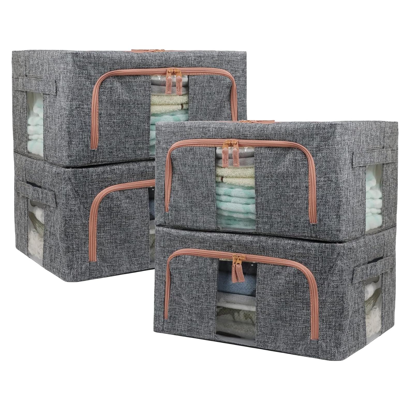 Cajas de Almacenamiento de Ropa Fordonral 22L 4PC Gris