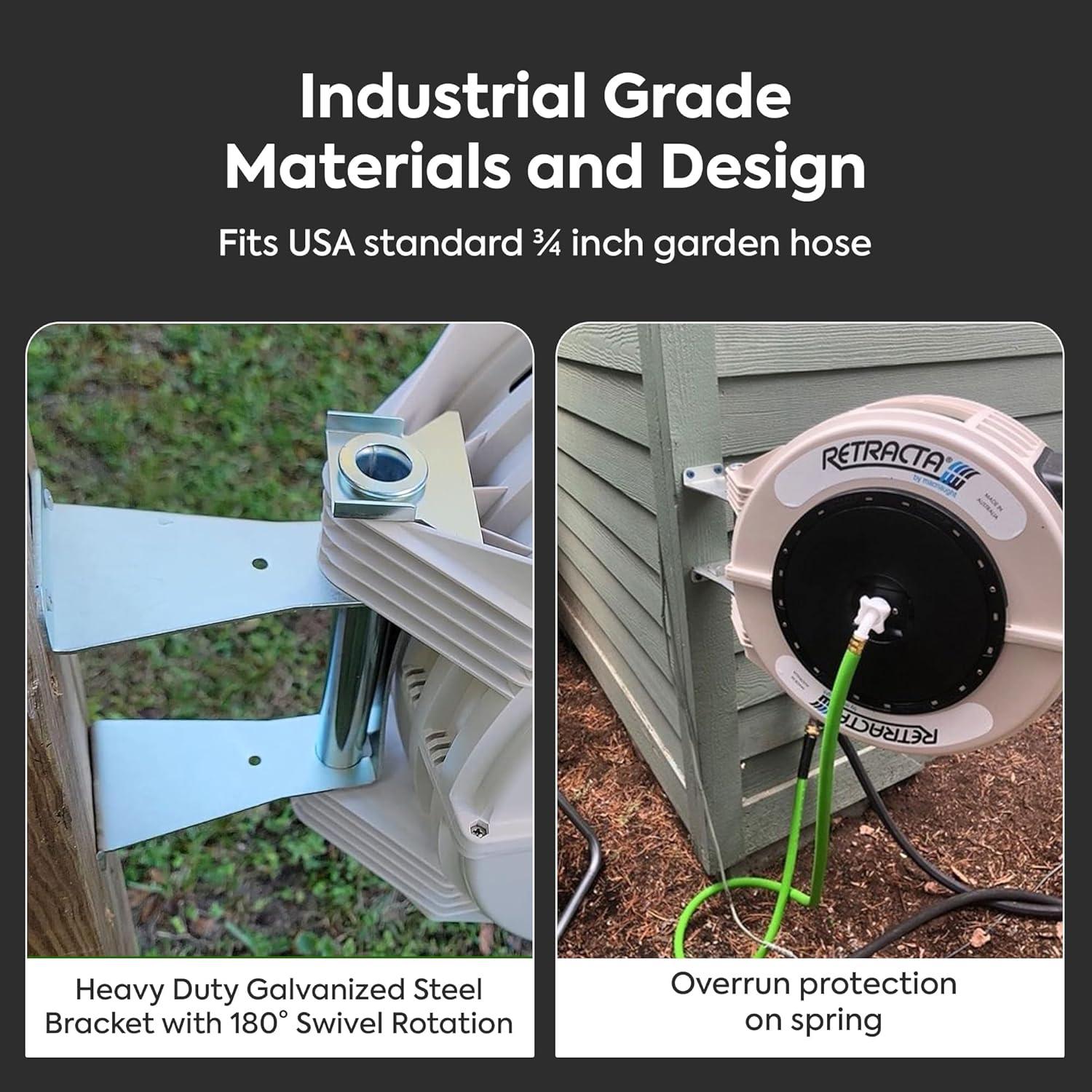 Carrete de Manguera Retráctil Macnaught 18.3m Beige