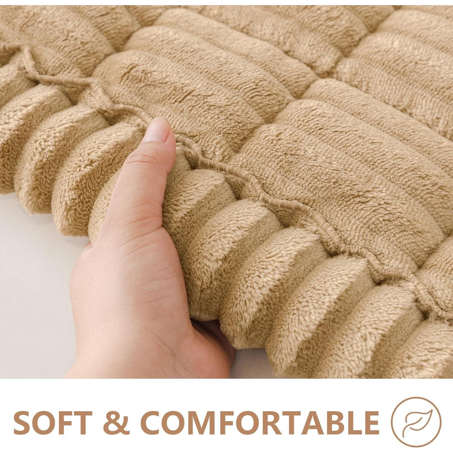 Funda de Sofá Smiry Lavable Antideslizante 70x150 cm Camel