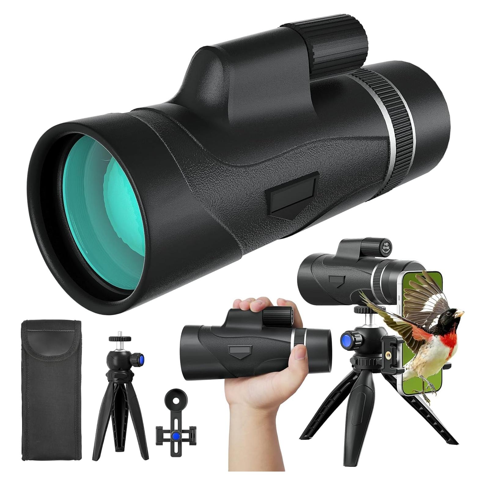 Monocular URBANCOAST 15x50 HD con trípode y adaptador