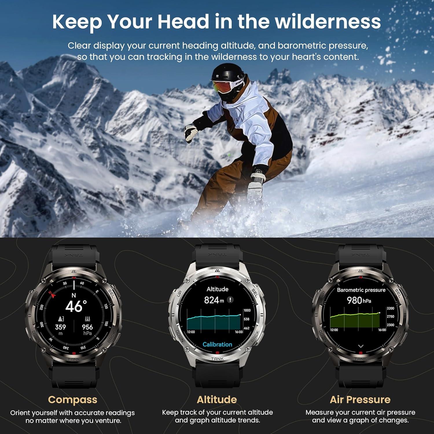 Reloj Inteligente KOSPET TANK T3 Ultra 2 GPS Acero Inoxidable