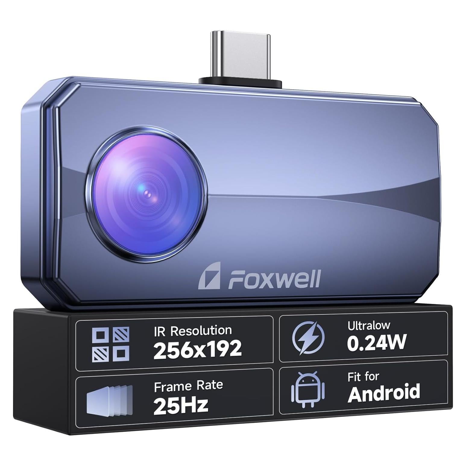 Cámara Térmica FOXWELL RT100 para Smartphone Android, IR 256x192