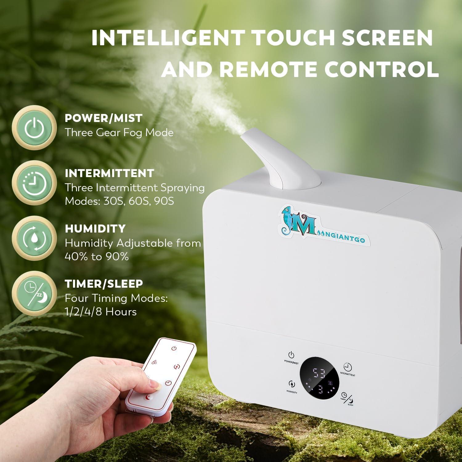 Humidificador de Reptiles Moongiantgo 2.5L con Niebla Ajustable