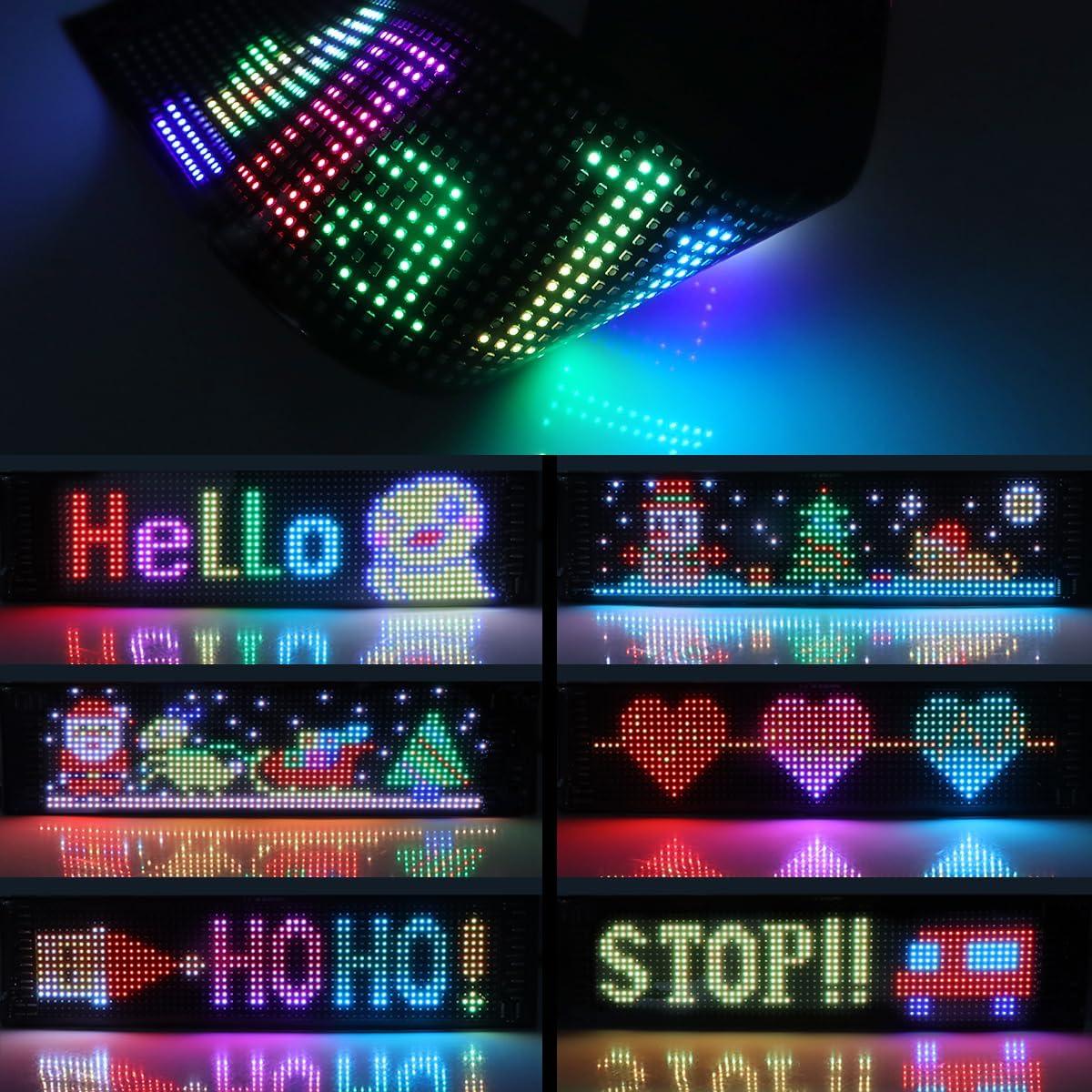 Cartel LED Programable AIMENGTE 15x10cm USB Bluetooth