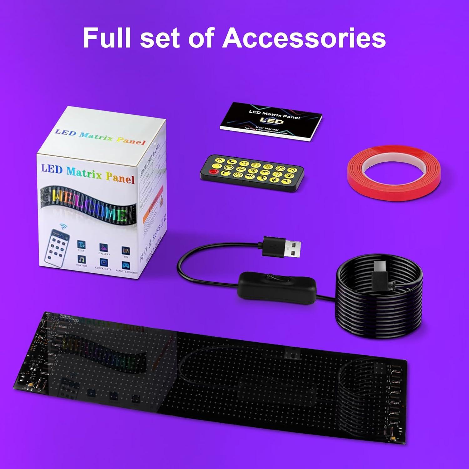 Cartel LED Programable AIMENGTE 15x10cm USB Bluetooth